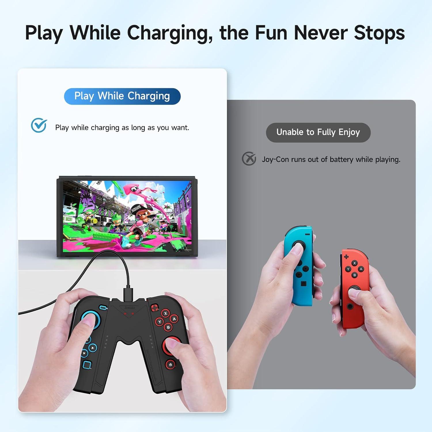 Grip de Carga Joy-Con JINGDU para Nintendo Switch OLED