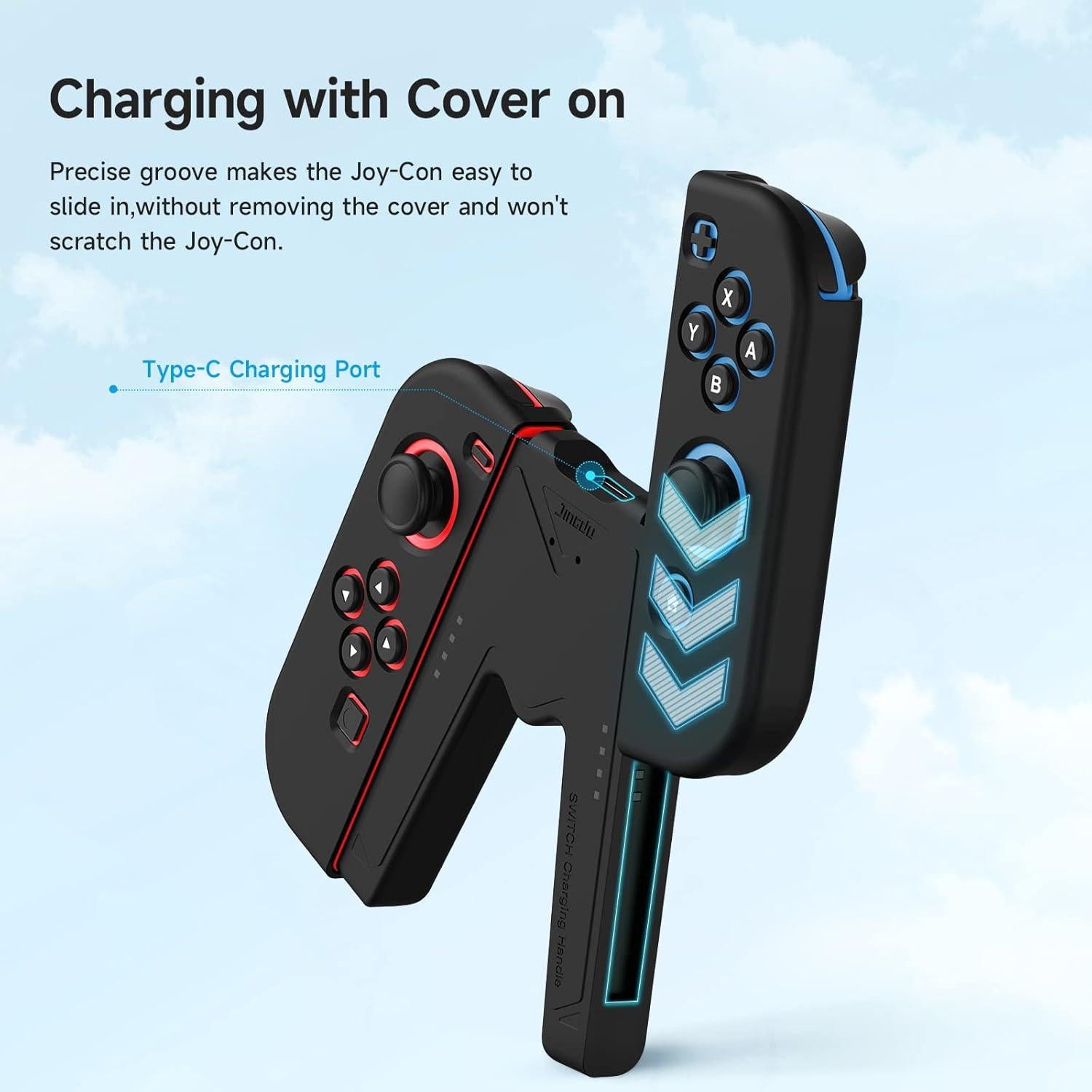 Grip de Carga Joy-Con JINGDU para Nintendo Switch OLED