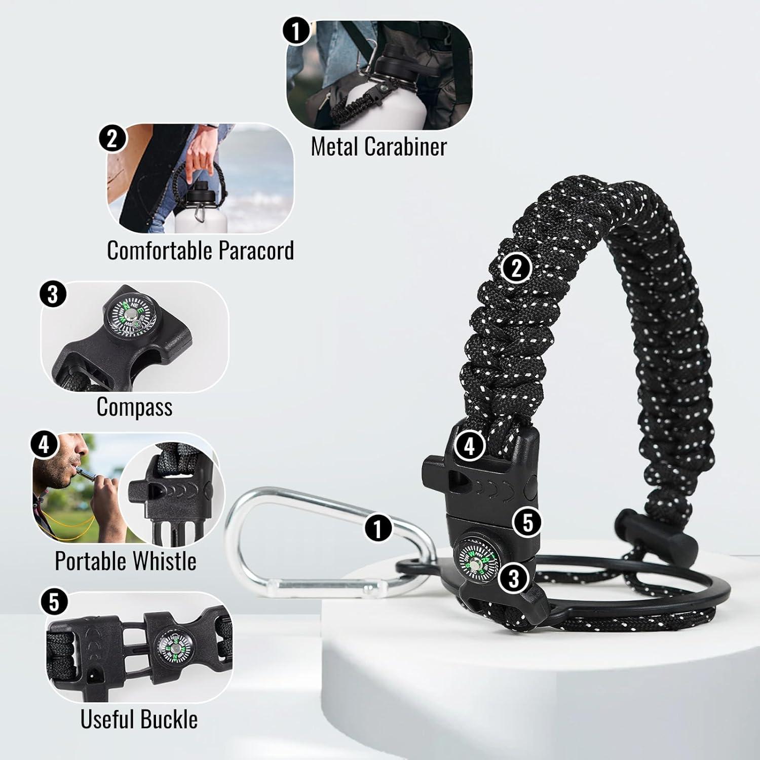 Botella de Agua Fijinhom 3.79L Acero Inoxidable con Pajilla