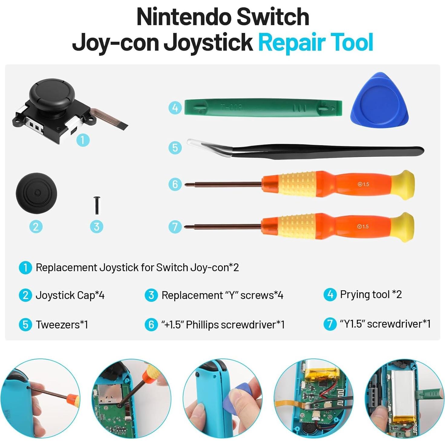 Joystick Reemplazo Cverny para Nintendo Switch Lite/OLED