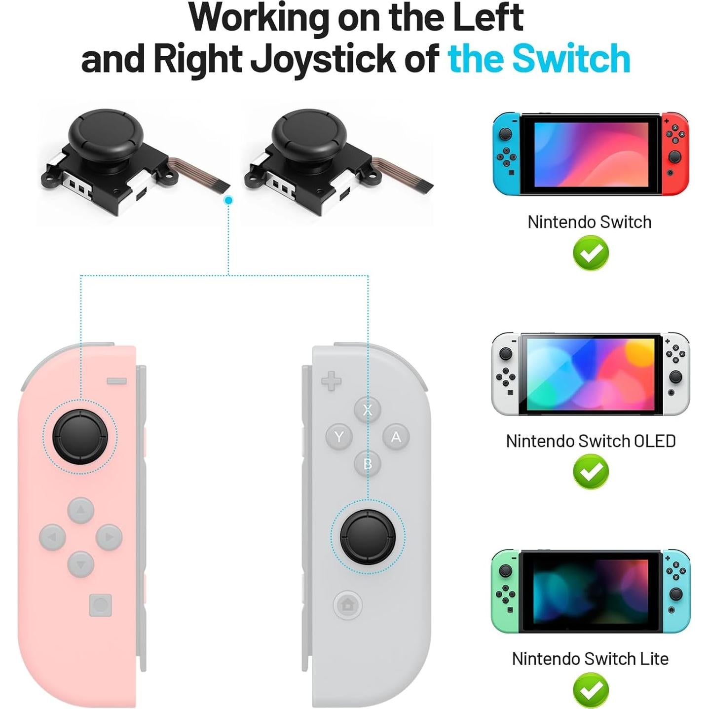 Joystick Reemplazo Cverny para Nintendo Switch Lite/OLED