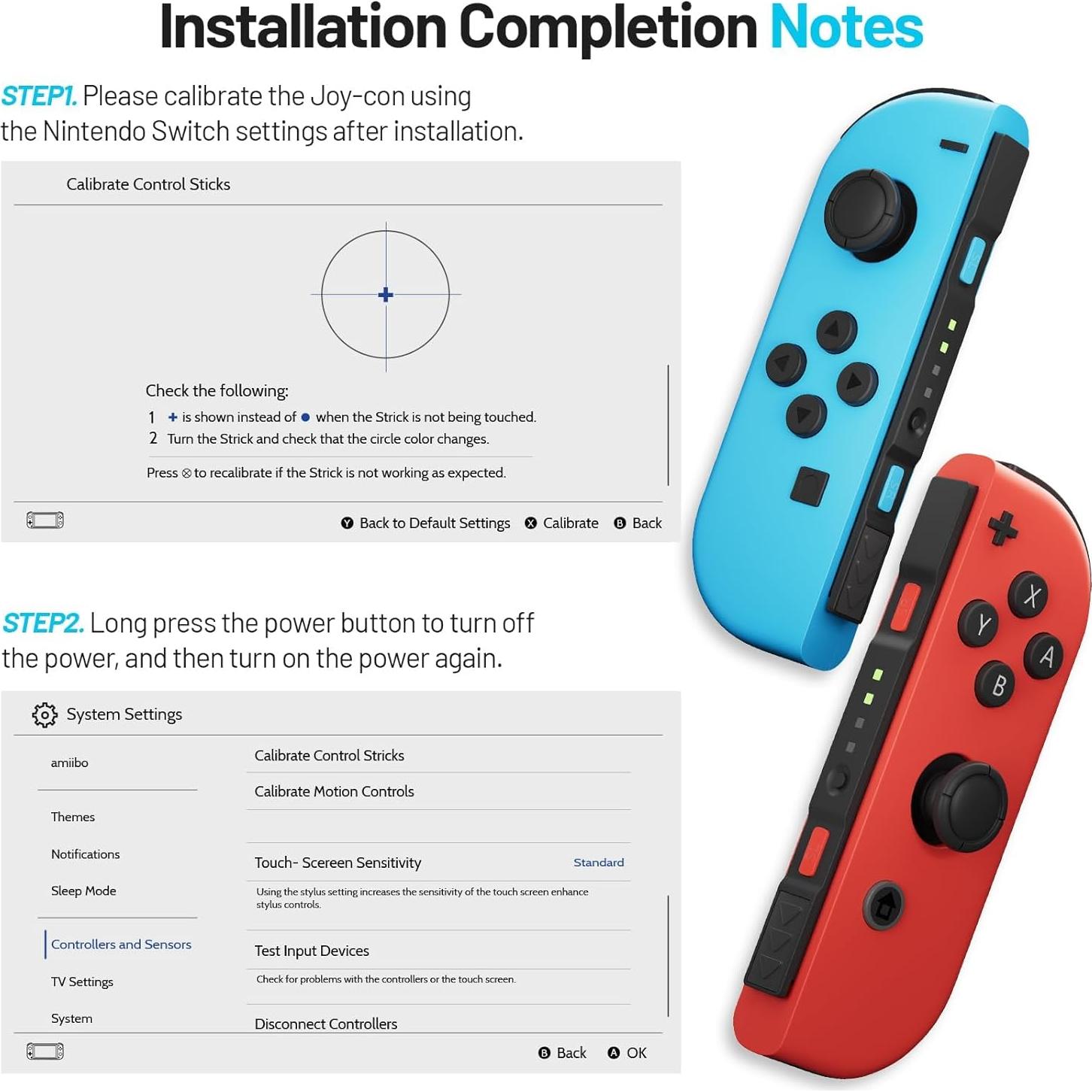 Joystick Reemplazo Cverny para Nintendo Switch Lite/OLED