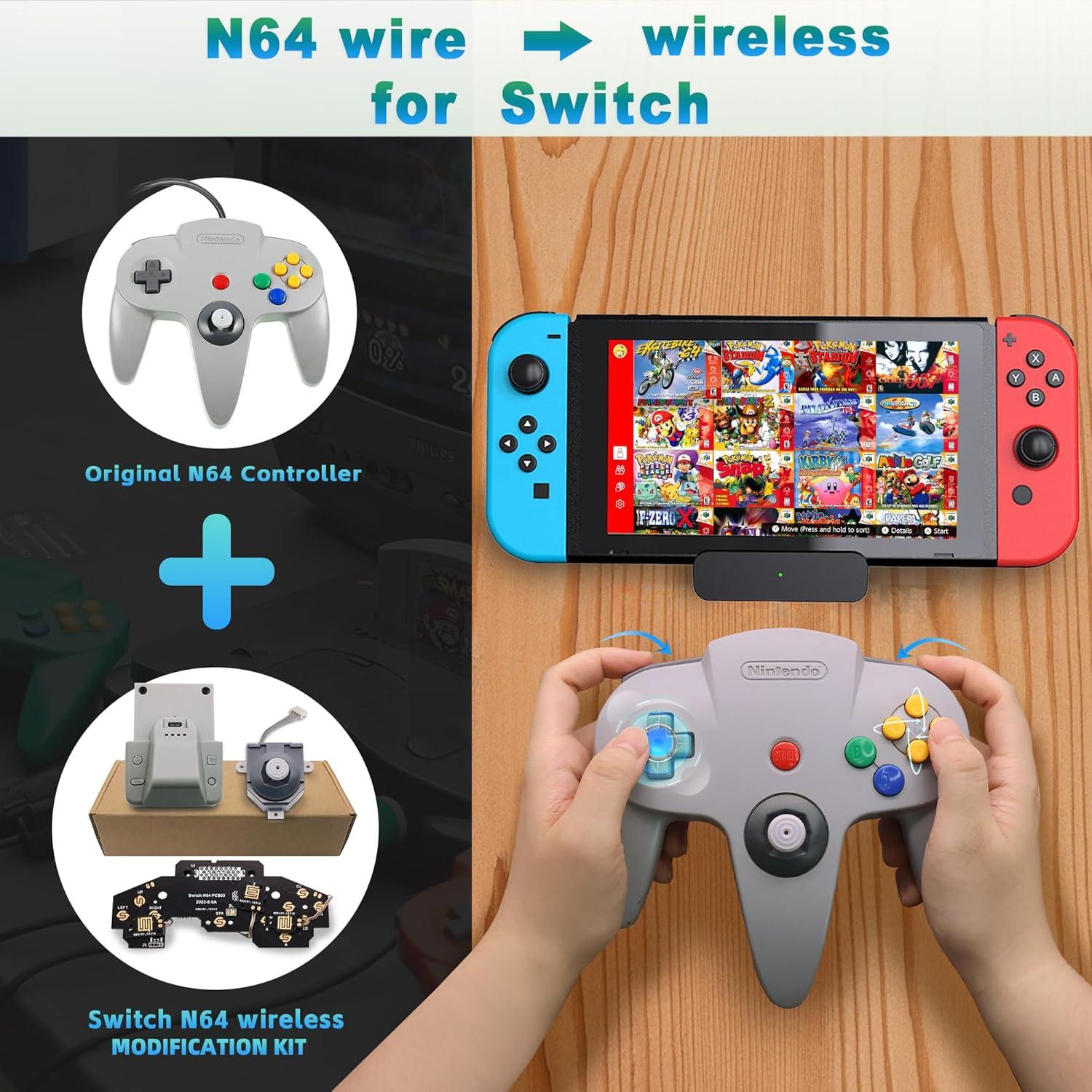 Kit Modificación Controlador N64 Intec Gaming - Compatible Switch