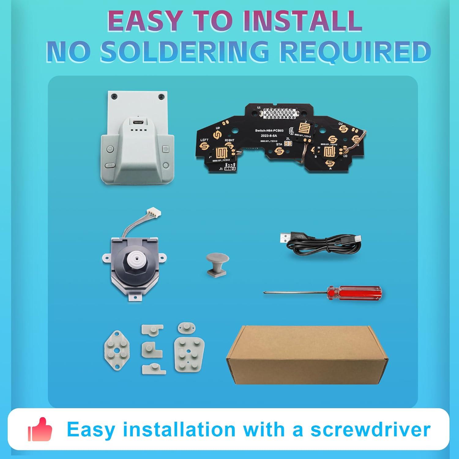 Kit Modificación Controlador N64 Intec Gaming - Compatible Switch