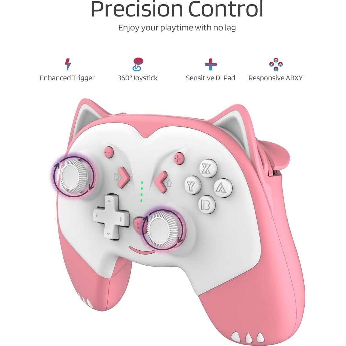 Controlador Inalámbrico KINVOCA Rosa para Nintendo Switch