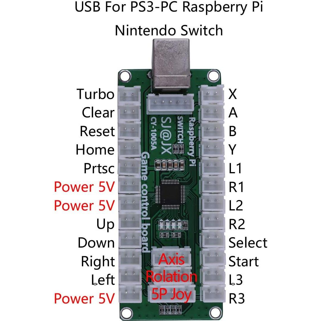 Controlador Arcade SJ@JX USB Joystick 3D para Nintendo Switch