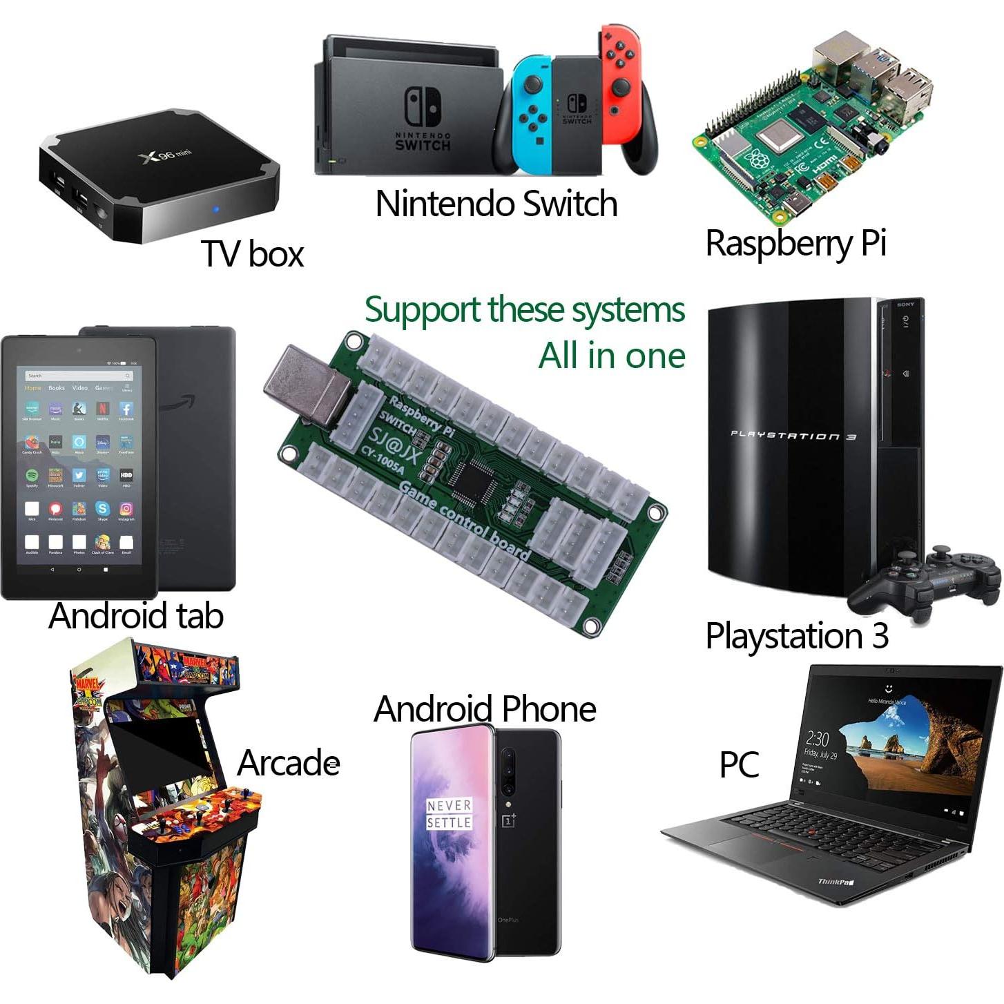 Controlador Arcade SJ@JX USB Joystick 3D para Nintendo Switch