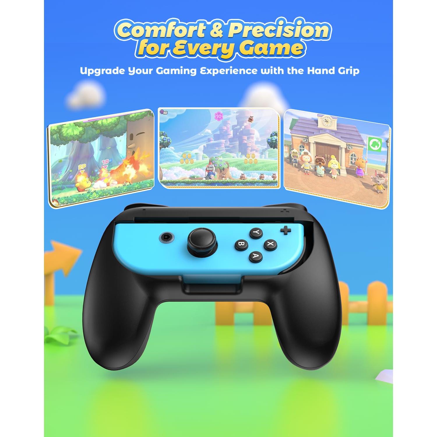 Empuñaduras Fyoung para Joy-Con de Switch - Negro (2 Pzs)