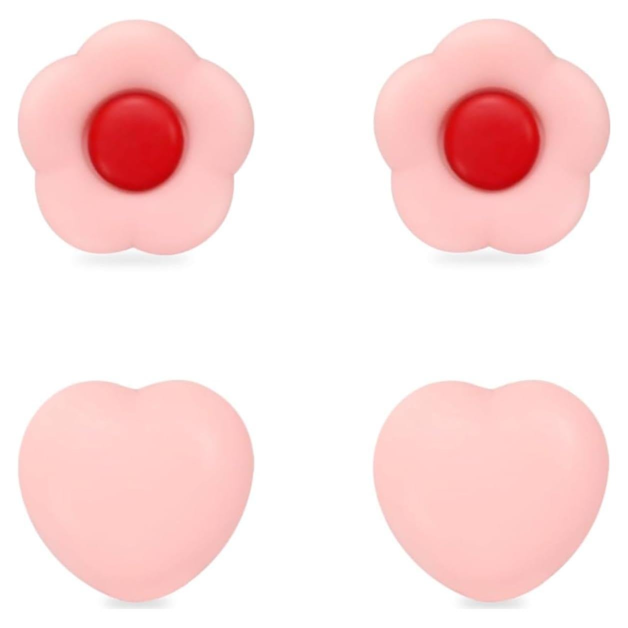 Tapones de Silicona KimmiDirect para Joycon Rosa 4PCS