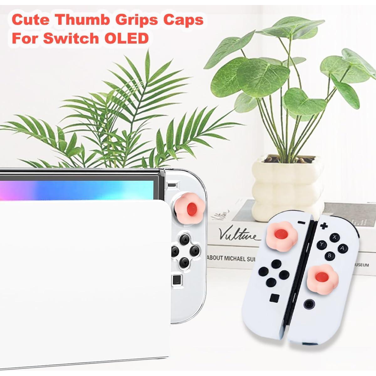 Tapones de Silicona KimmiDirect para Joycon Rosa 4PCS