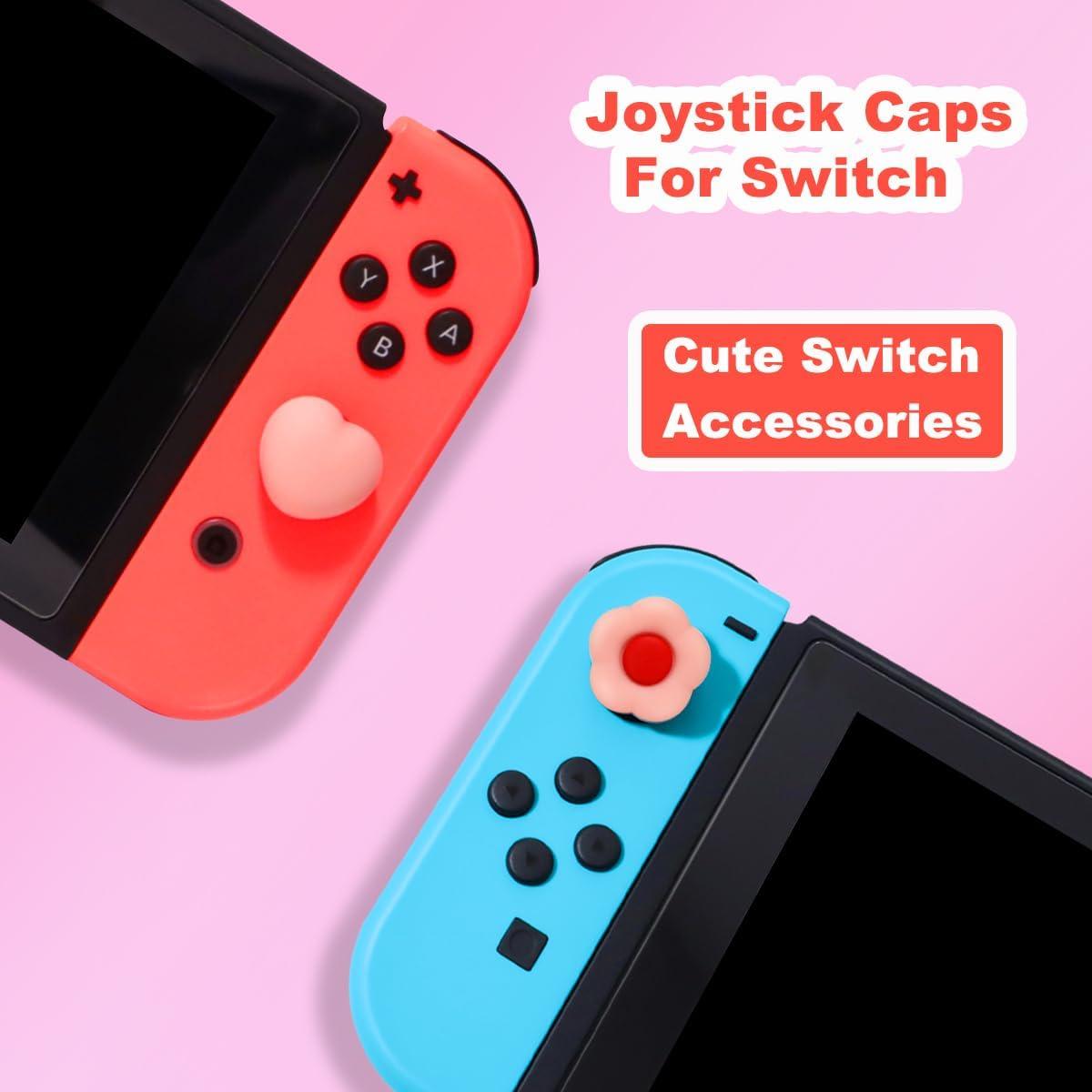 Tapones de Silicona KimmiDirect para Joycon Rosa 4PCS