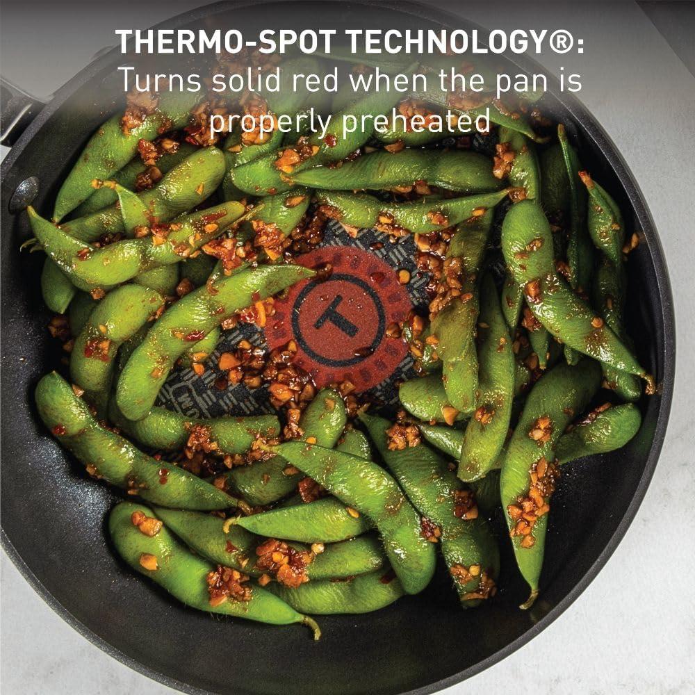 Sartén Jumbo T-fal 5 Cuartos Antiadherente Gris con Tapa