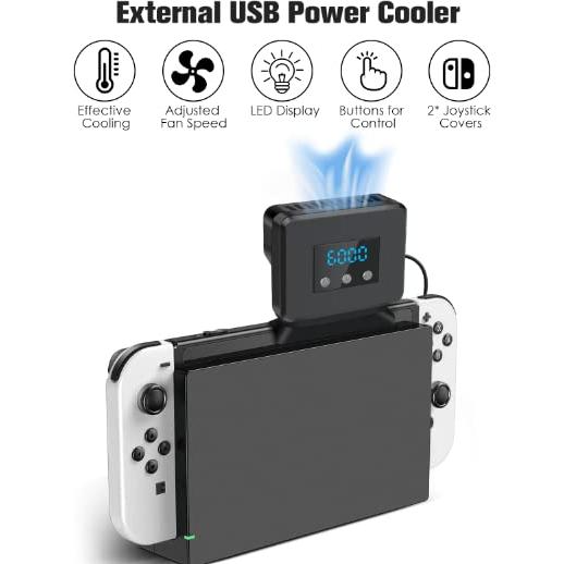 Ventilador de Enfriamiento para Nintendo Switch Xishwon-X2, Ajustable
