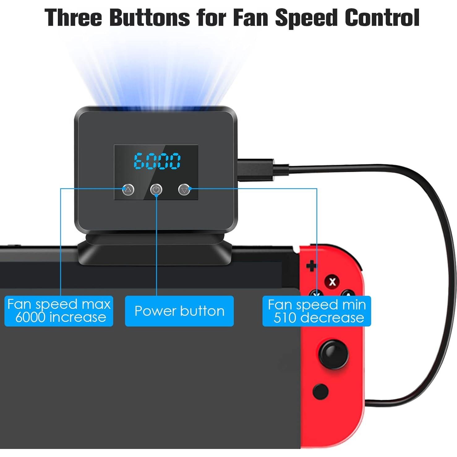 Ventilador de Enfriamiento para Nintendo Switch Xishwon-X2, Ajustable