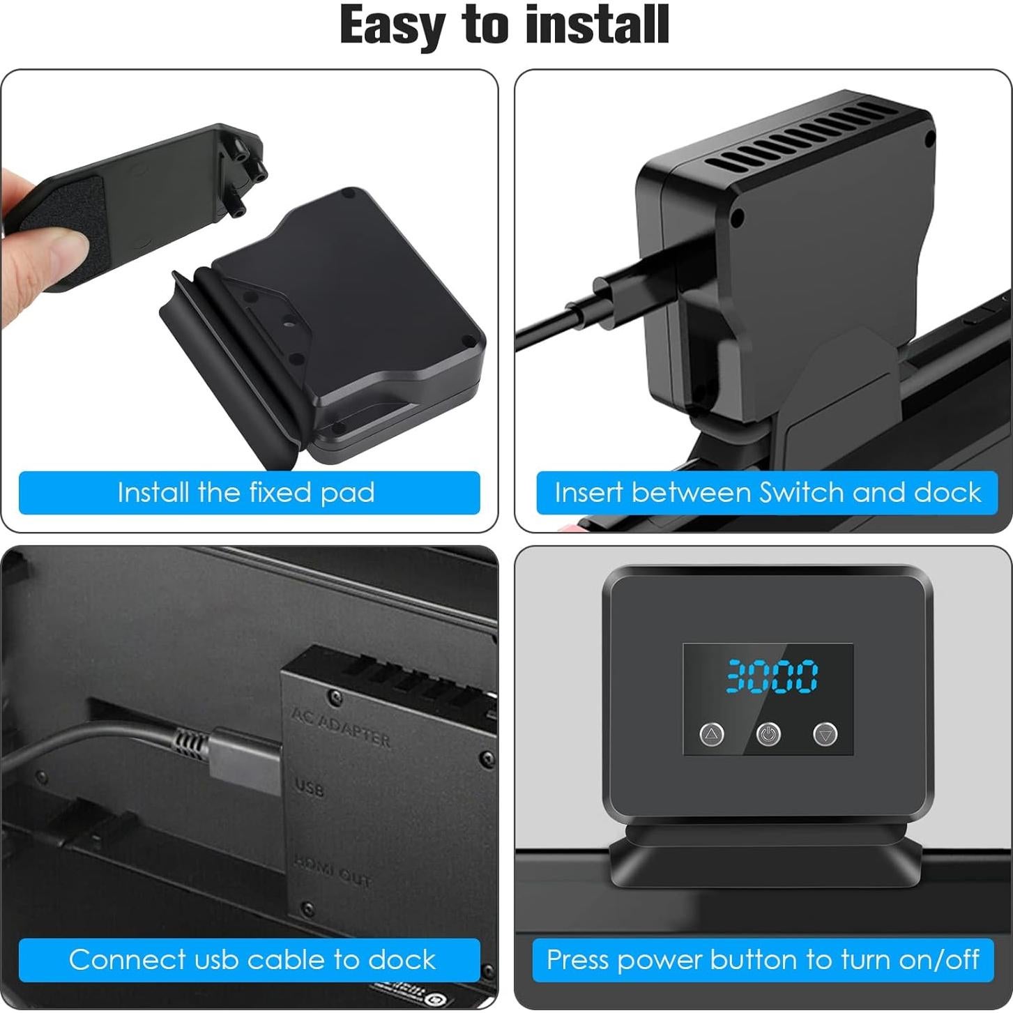 Ventilador de Enfriamiento para Nintendo Switch Xishwon-X2, Ajustable