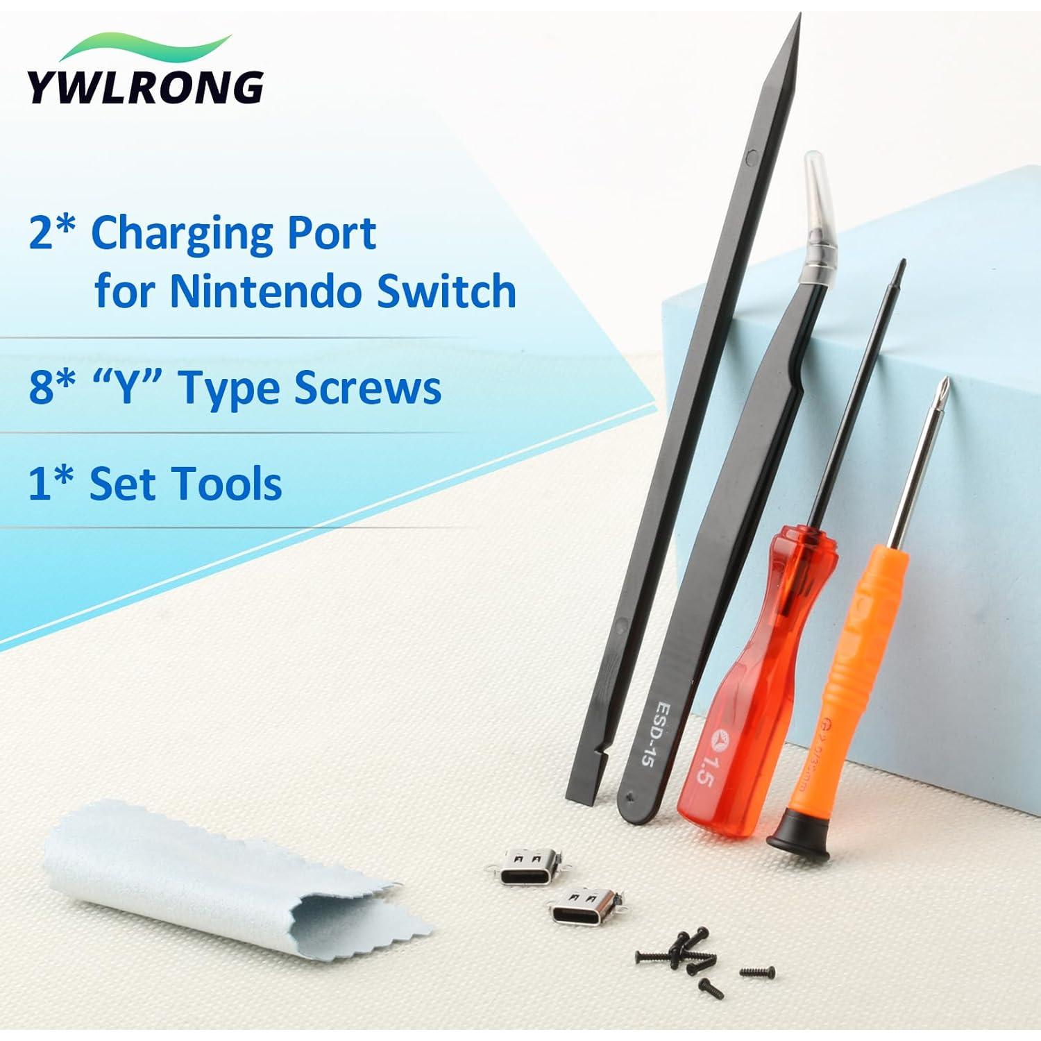 Reemplazo Puerto Carga Nintendo Switch + Tornillos y Herramientas