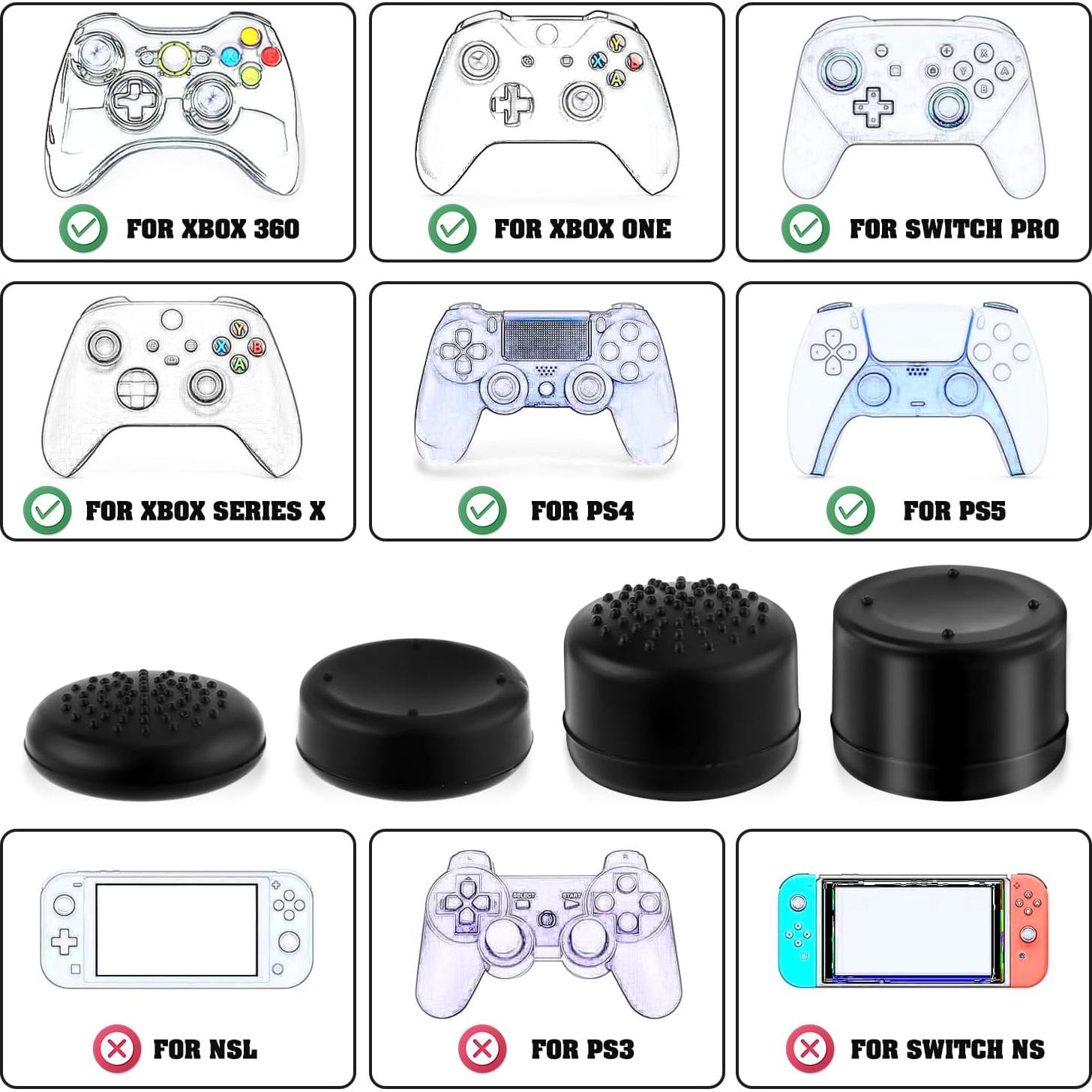 8 Tapas de Agarre para Pulgar PEUTIER para Joystick PS5/PS4