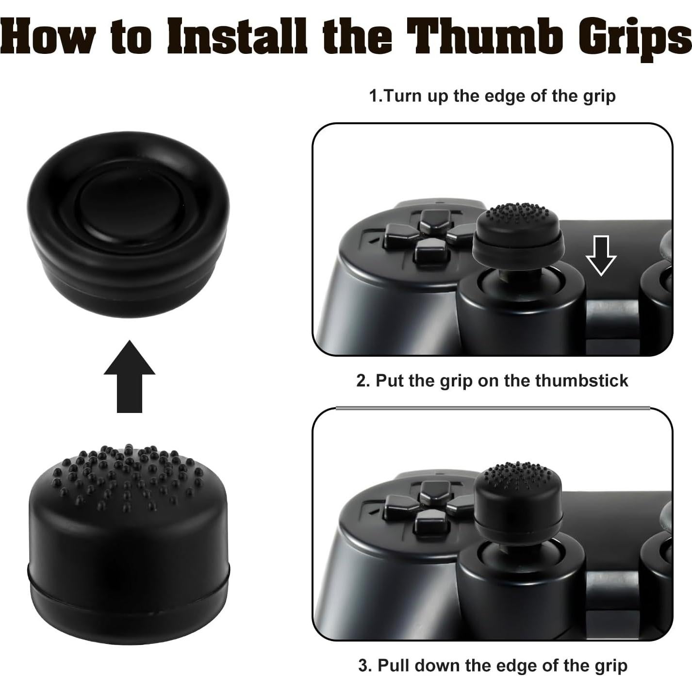 8 Tapas de Agarre para Pulgar PEUTIER para Joystick PS5/PS4