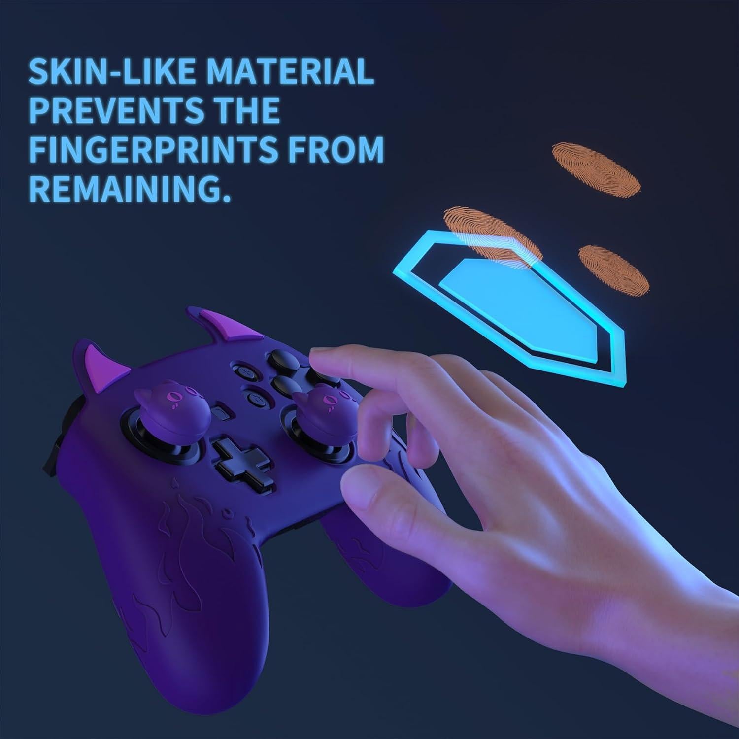 Funda de Silicona PlayVital para Controlador Pro Switch Morado