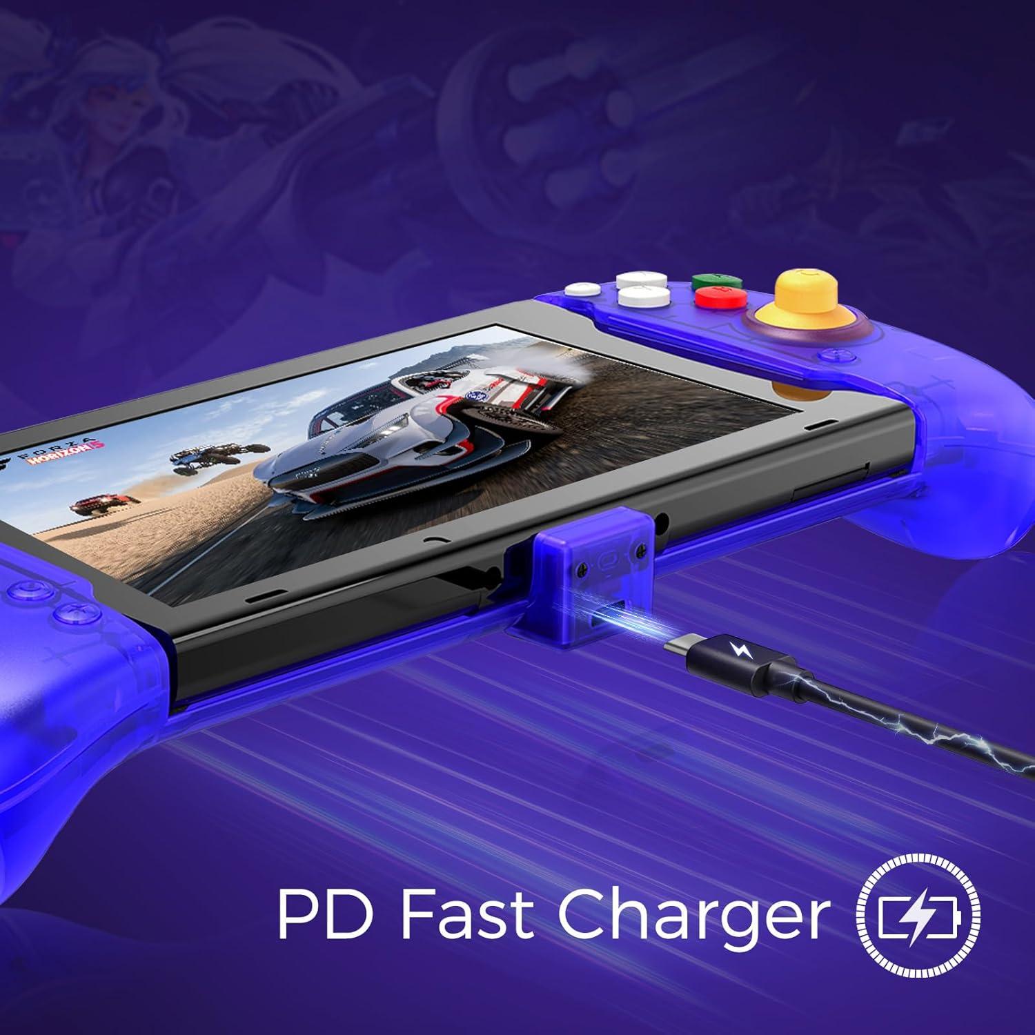 AKNES RetroFlag Handheld Controller for Nintendo Switch and Switch OLED, Pro Controller One-Piece Joypad, Full-Size Ergonomic design, with Turbo/Vibration/Gyro/Button Swap