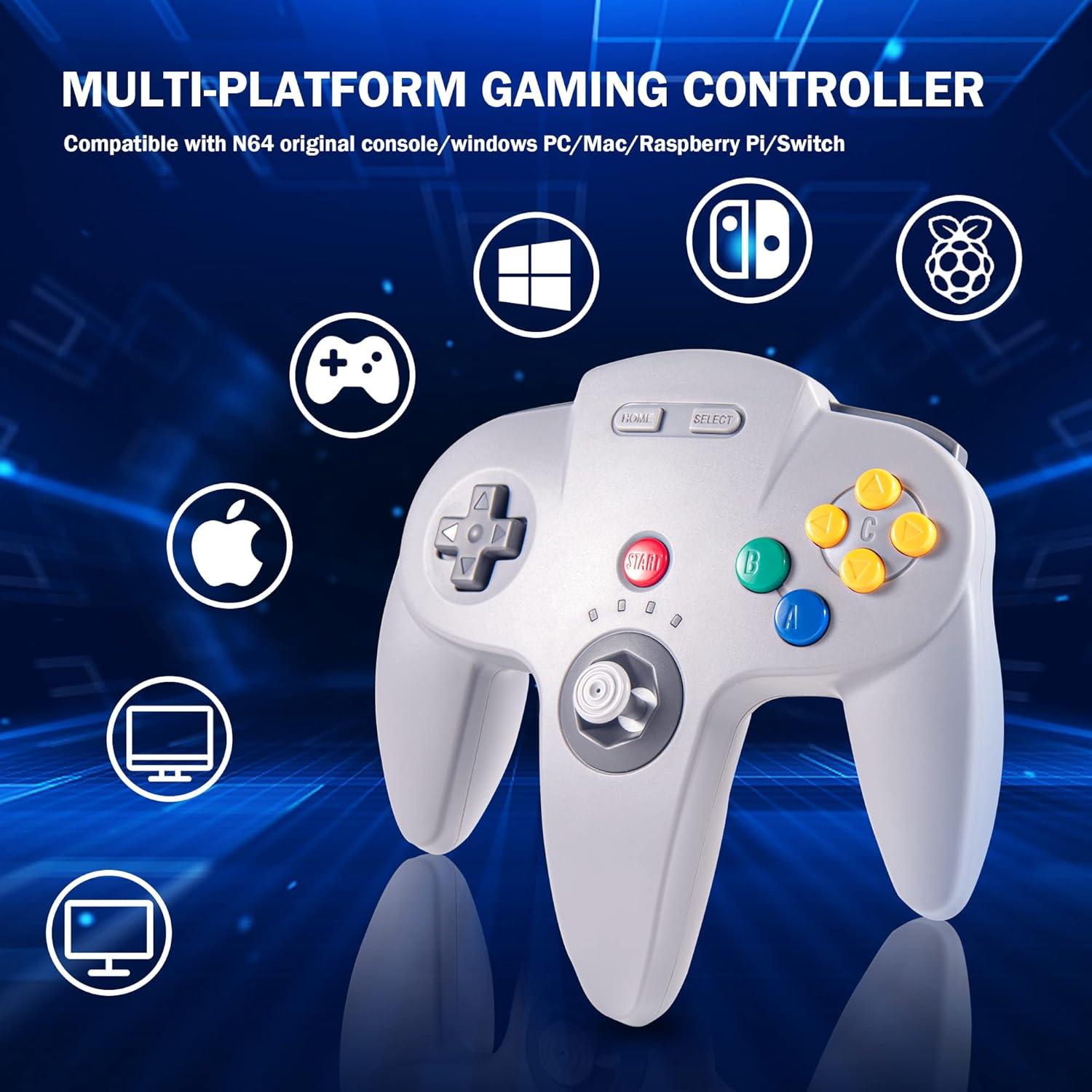 Controlador Inalámbrico N64 KIWITATA para Switch - 2 Pack