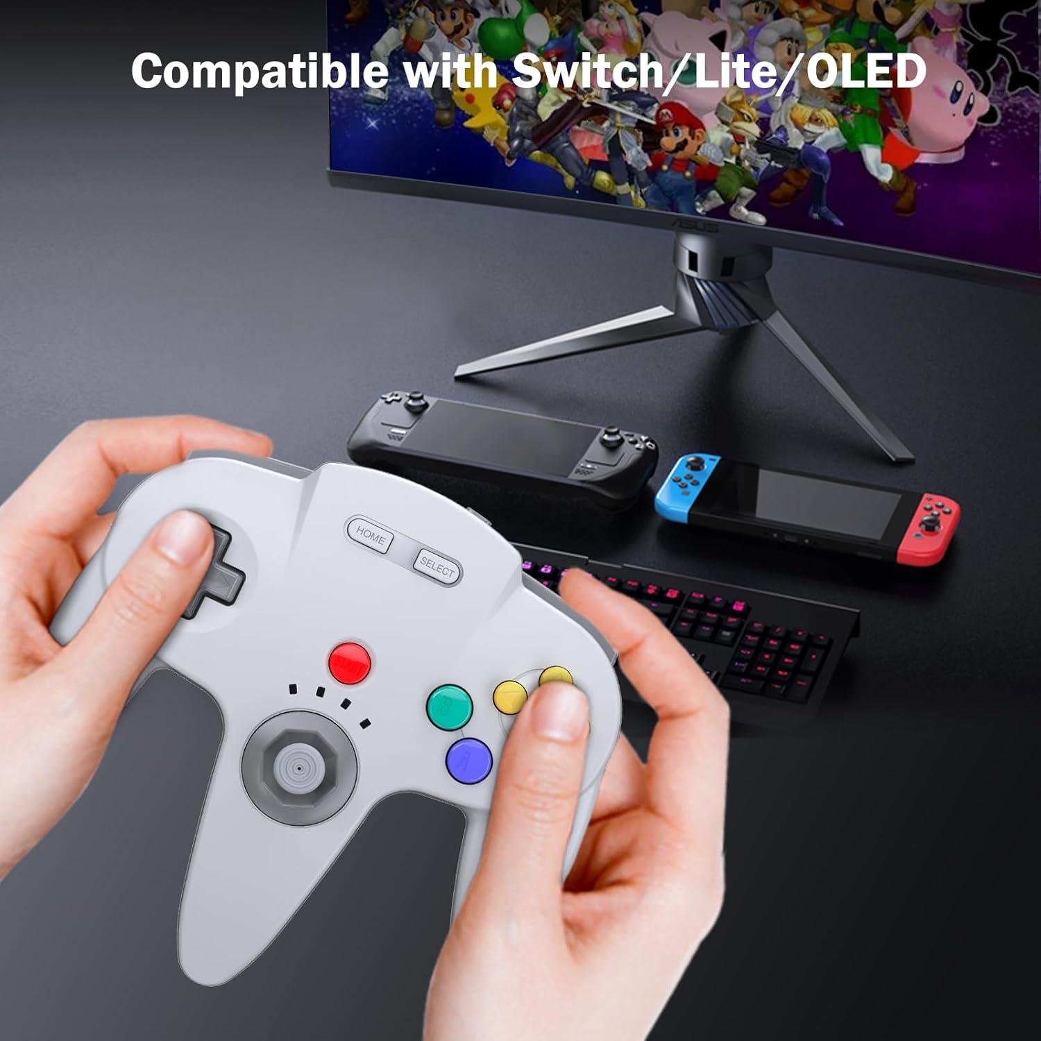 Controlador Inalámbrico N64 KIWITATA para Switch - 2 Pack