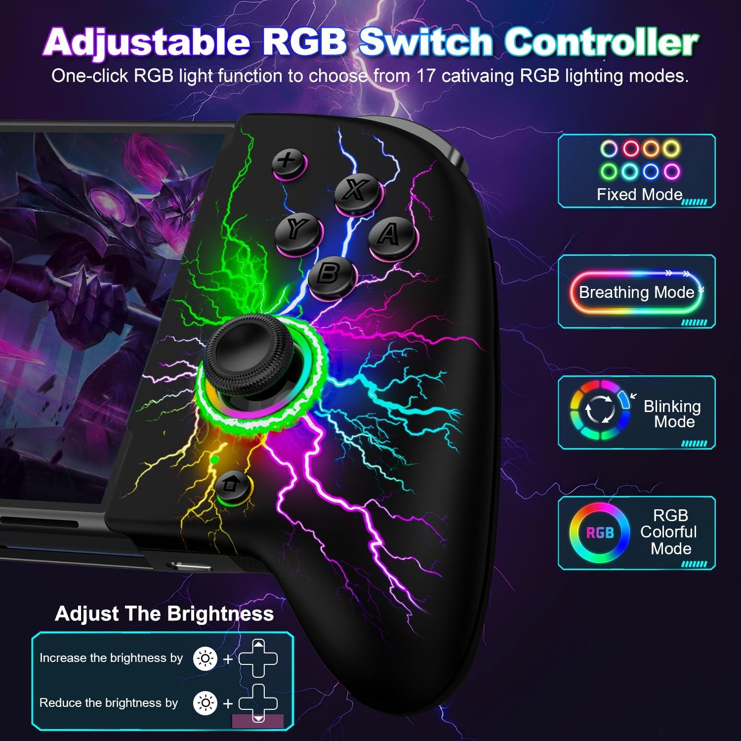 Controlador Nintendo Switch Joypad NinABXY Efecto Hall Ergonómico