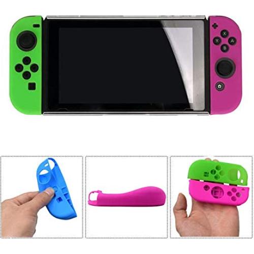 Cubierta de Silicona para Joy-Con Nintendo Switch Verde-Rosa