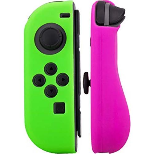 Cubierta de Silicona para Joy-Con Nintendo Switch Verde-Rosa