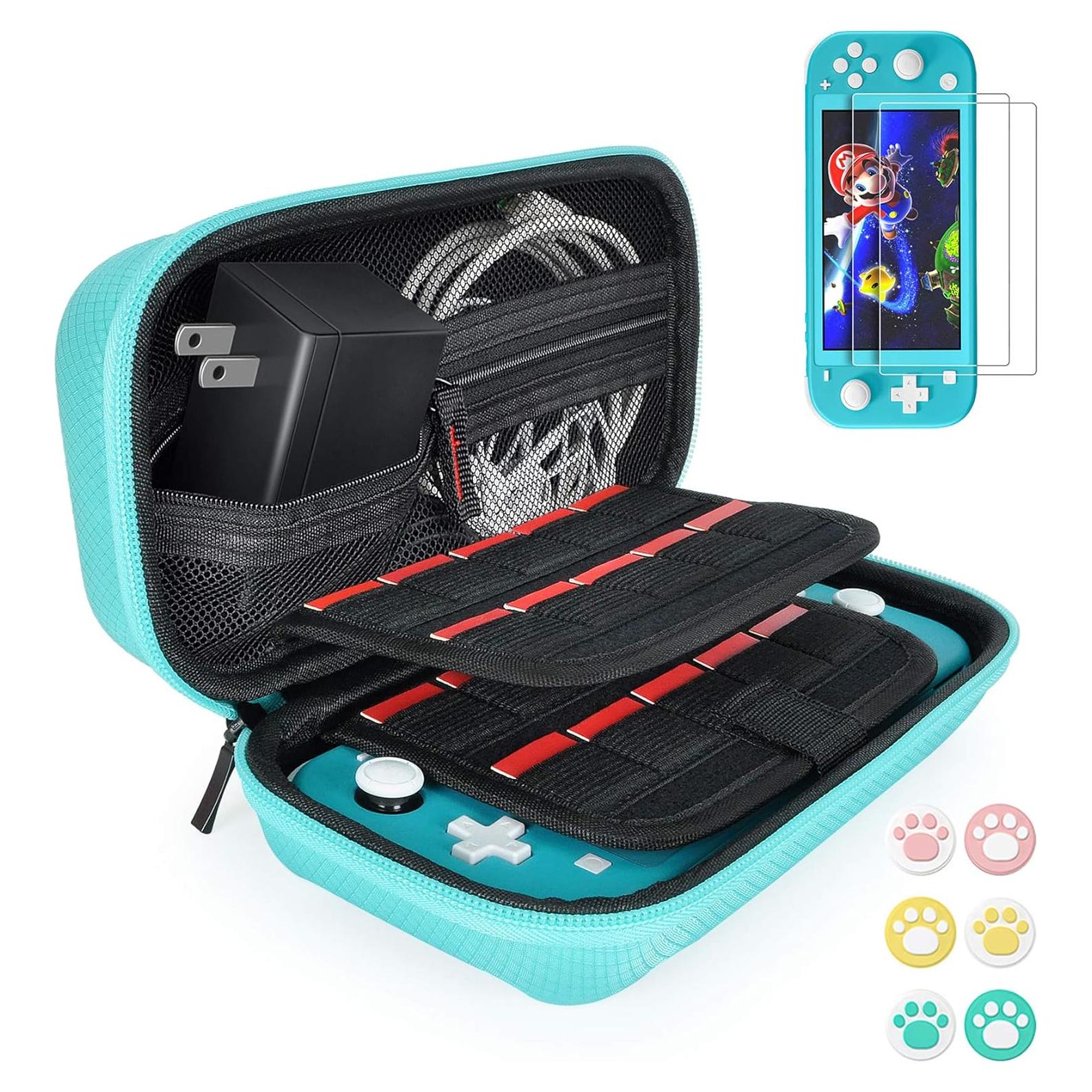 Funda Daydayup para Nintendo Switch Lite Turquesa con Accesorios