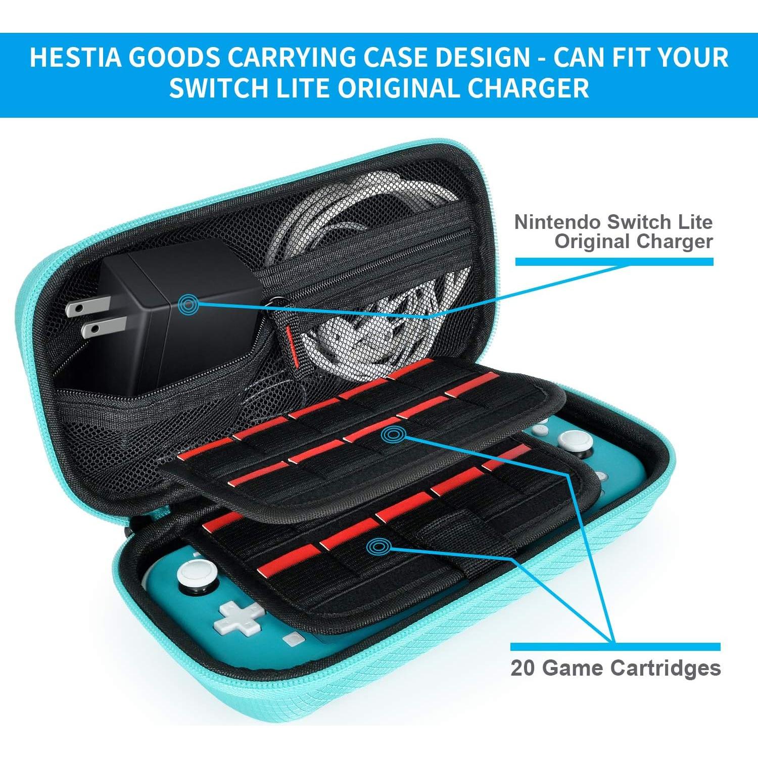 Funda Daydayup para Nintendo Switch Lite Turquesa con Accesorios