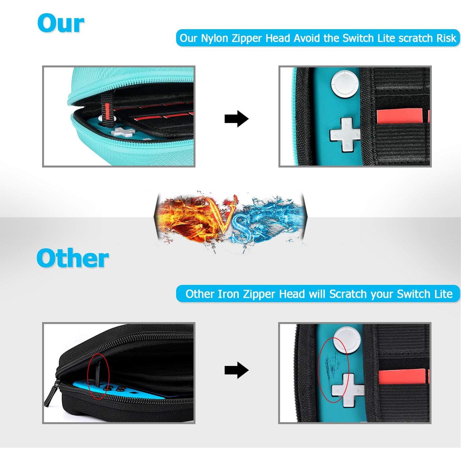 Funda Daydayup para Nintendo Switch Lite Turquesa con Accesorios