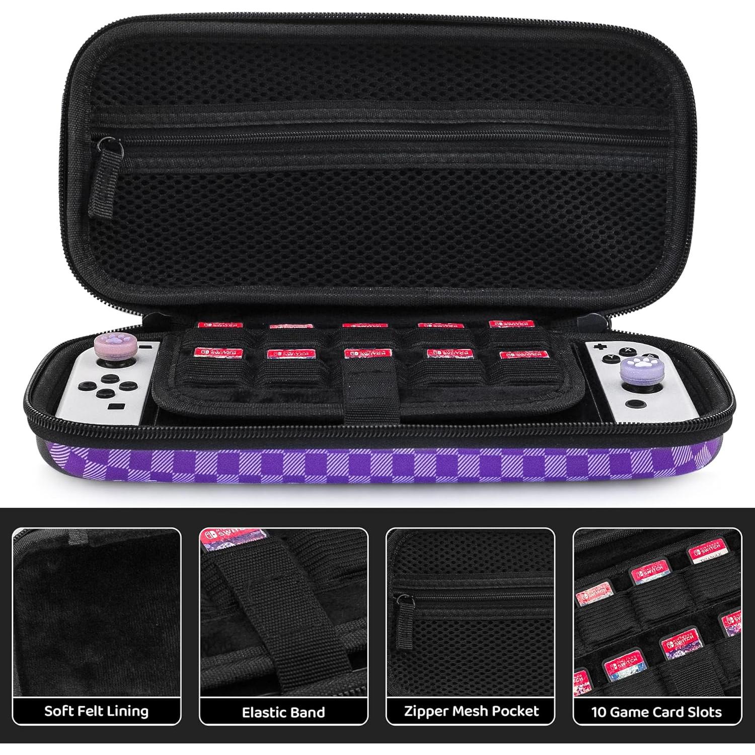 Funda de Transporte PAWDIARY para Nintendo Switch Negra