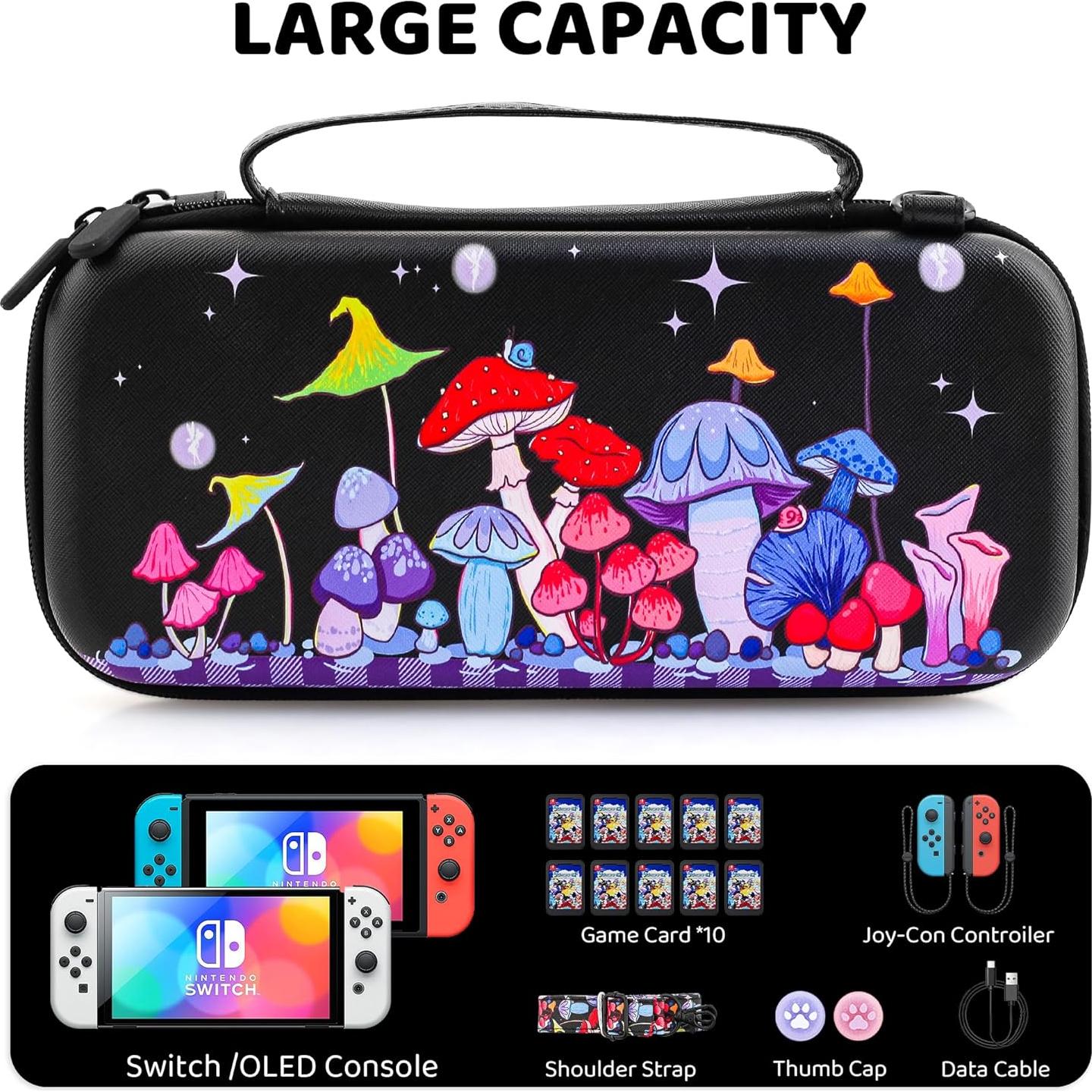 Funda de Transporte PAWDIARY para Nintendo Switch Negra