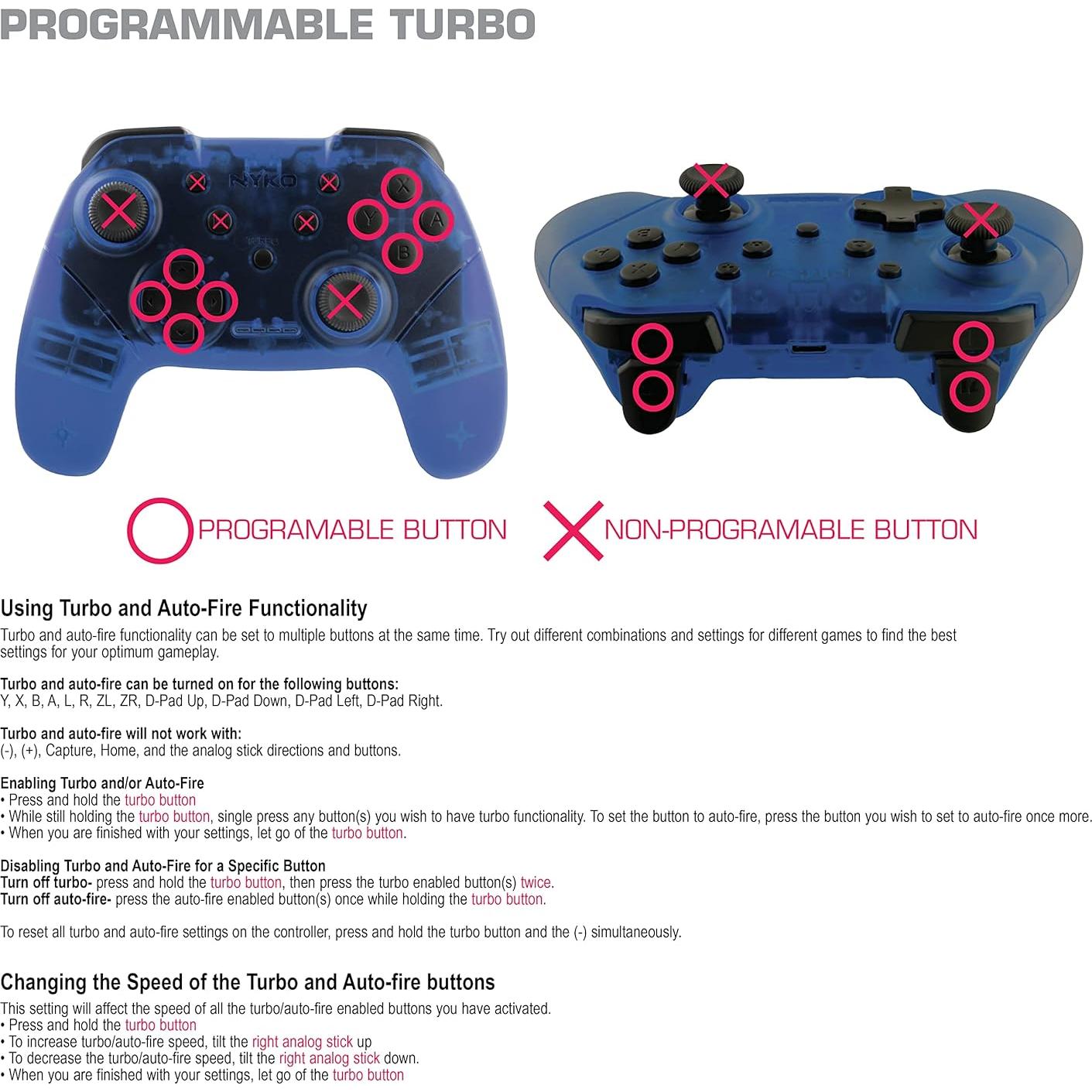 Controlador Inalámbrico Nyko para Nintendo Switch - Azul