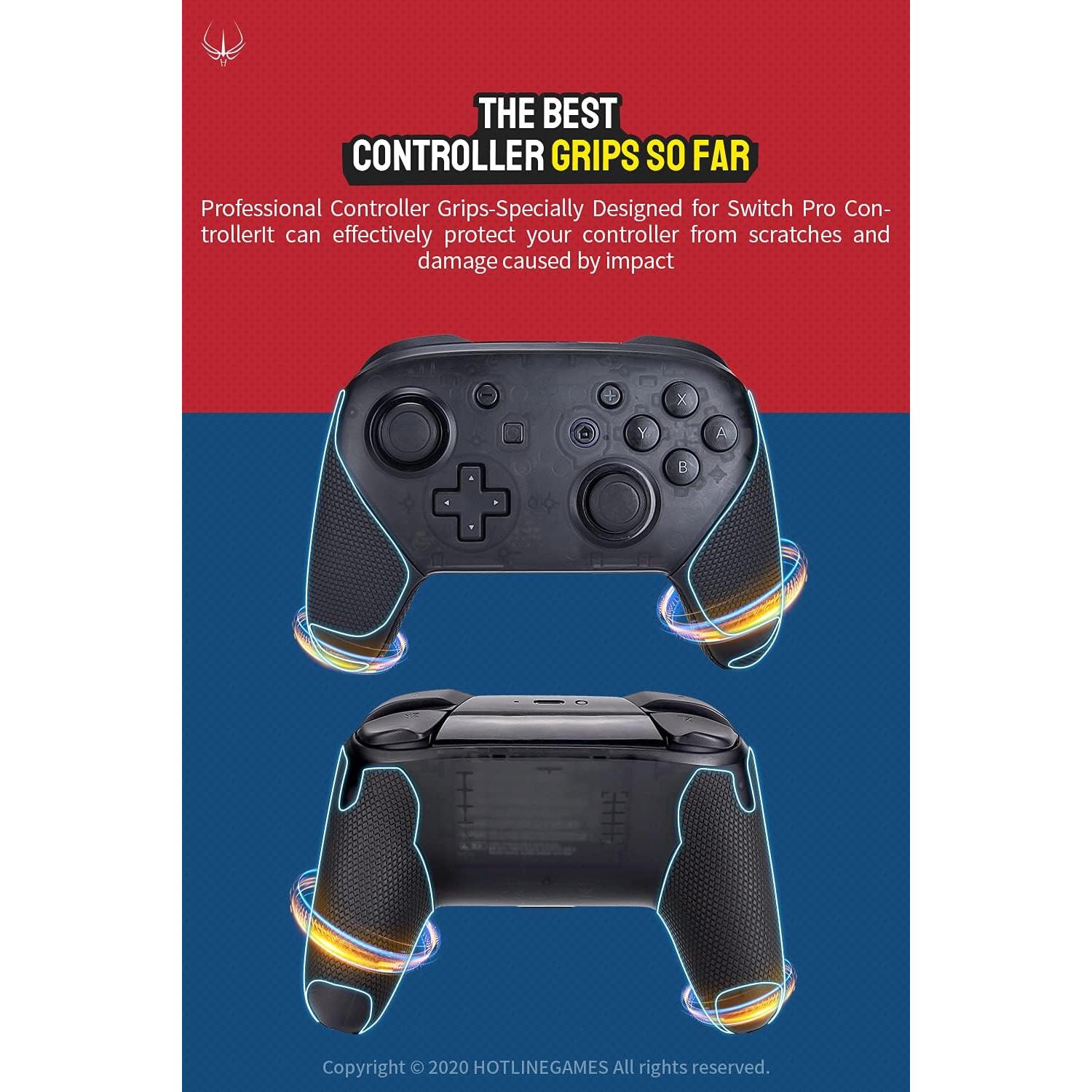 Controlador Agarre Hotline Games Pro Switch Antideslizante 4PCS