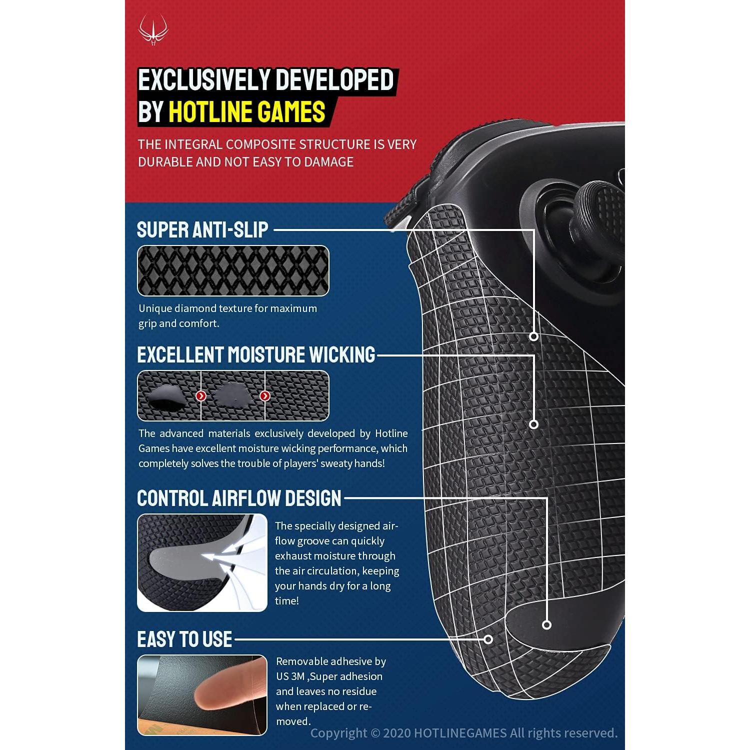 Controlador Agarre Hotline Games Pro Switch Antideslizante 4PCS