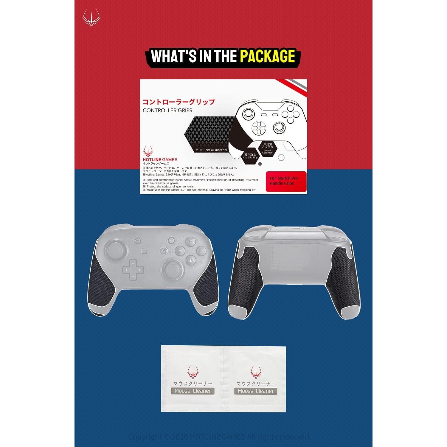 Controlador Agarre Hotline Games Pro Switch Antideslizante 4PCS