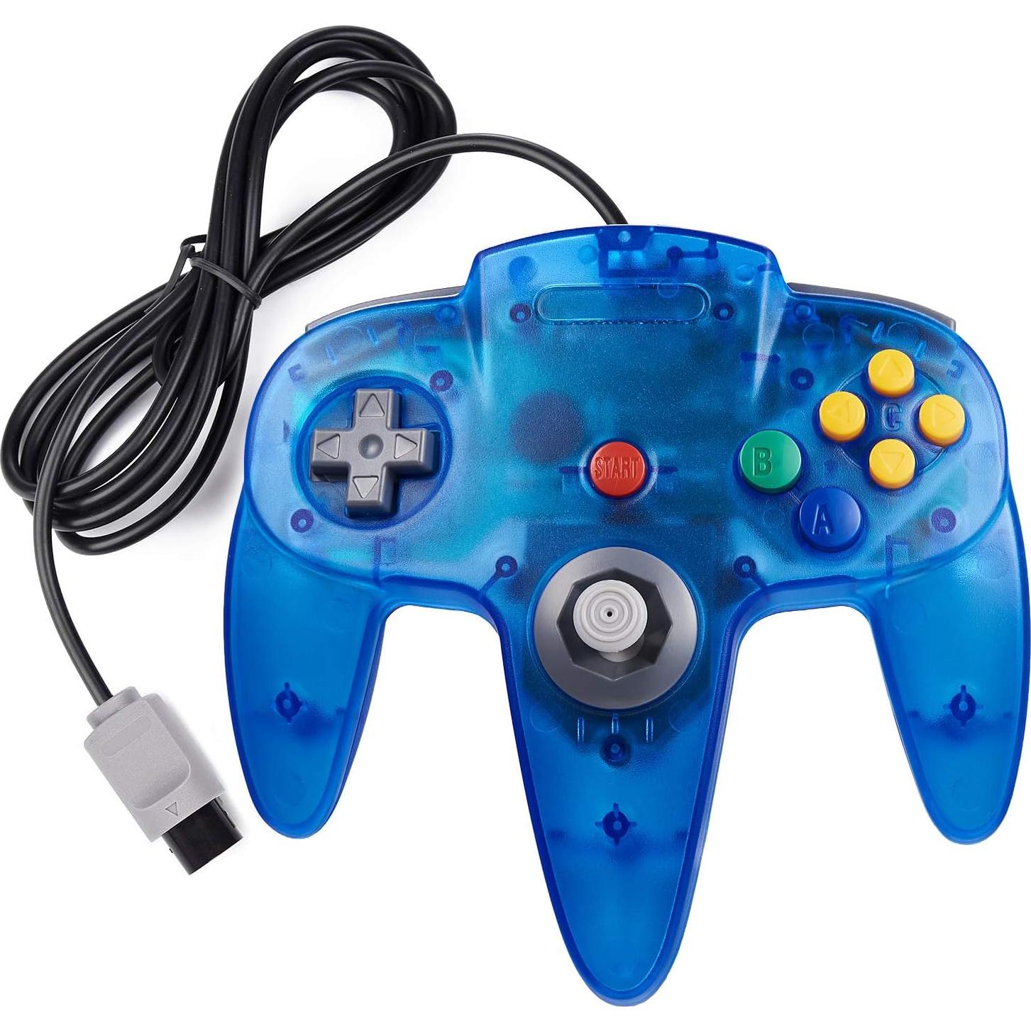 2 Controladores Clásicos N64 miadore Azul Selva/Naranja