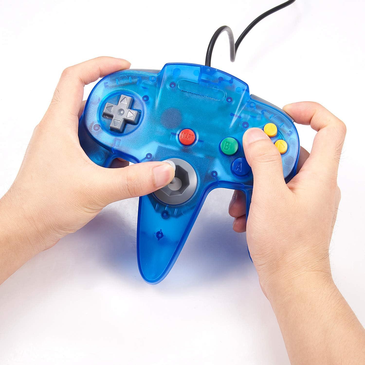 2 Controladores Clásicos N64 miadore Azul Selva/Naranja