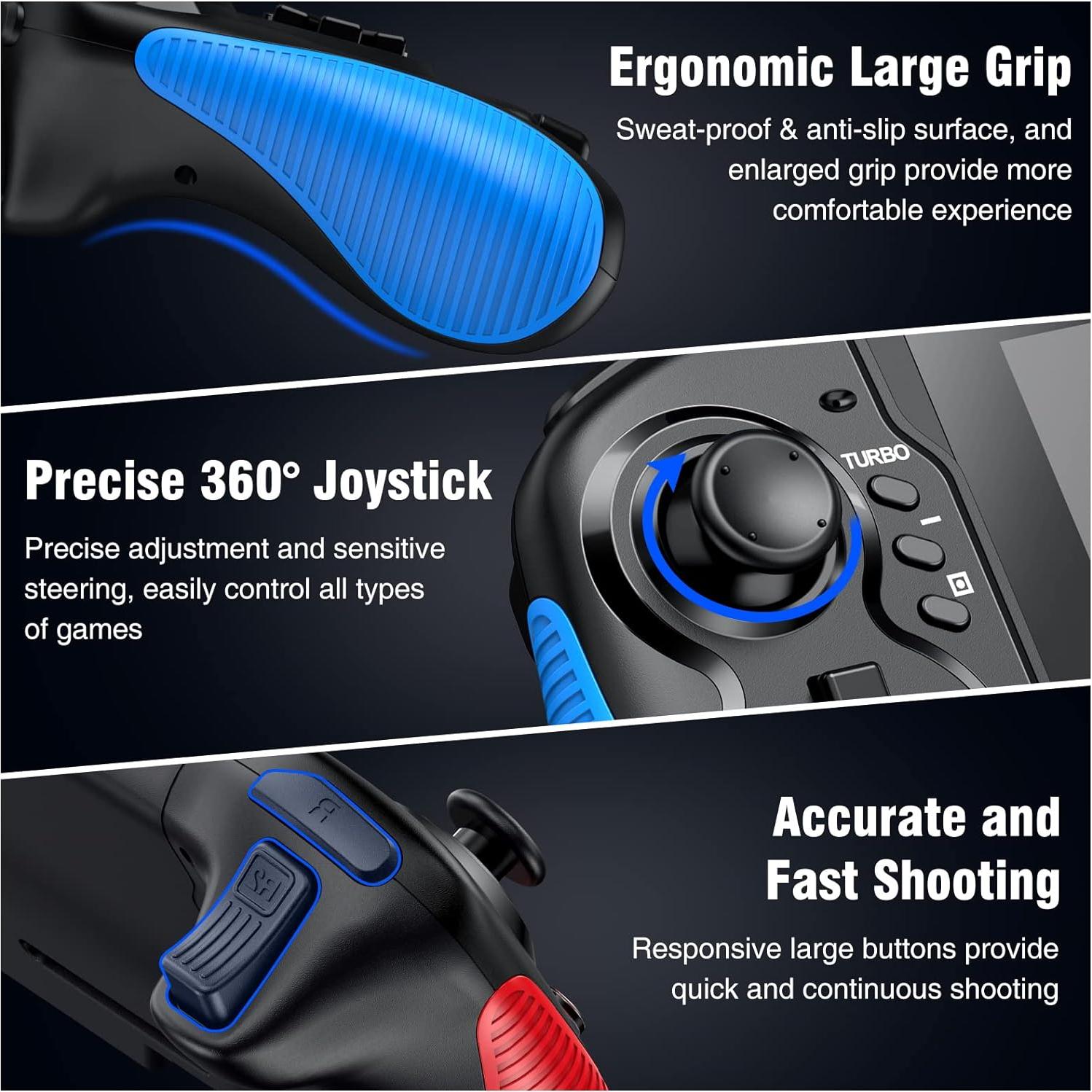 Controlador Switch SHENZHEN SAITAKE Rojo-Azul Ergonómico