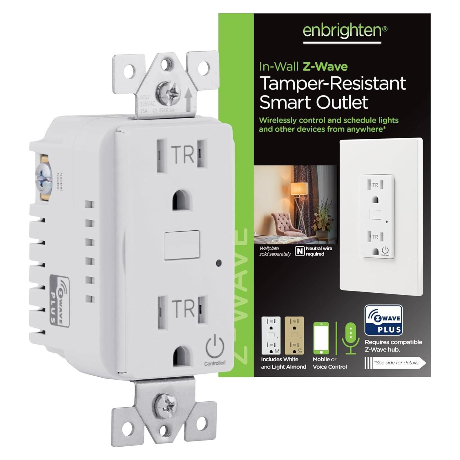 Enchufe Inteligente Enbrighten Z-Wave Plus 300W Blanco