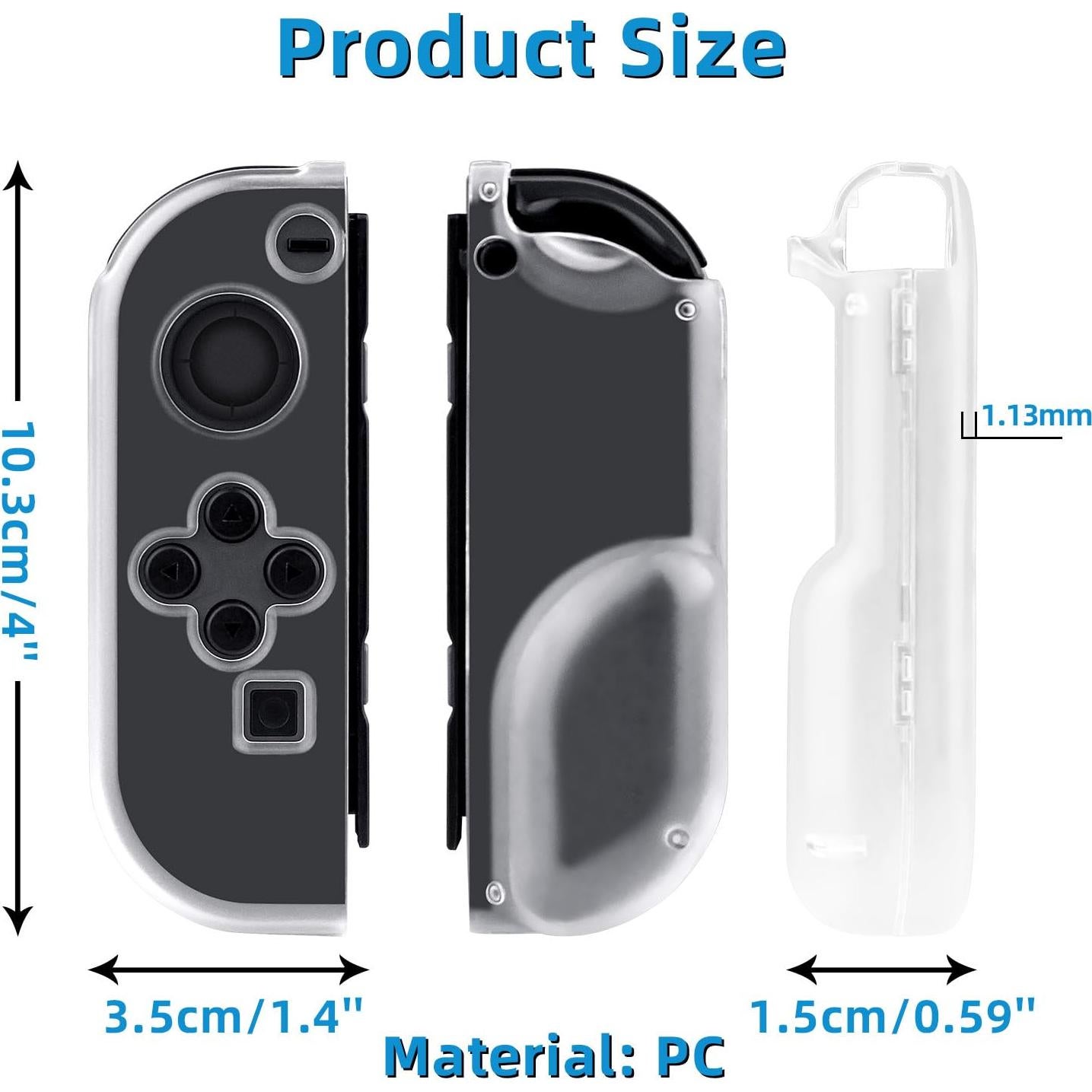 Funda Dura Transparente OSTENT para Joy-Con Nintendo Switch