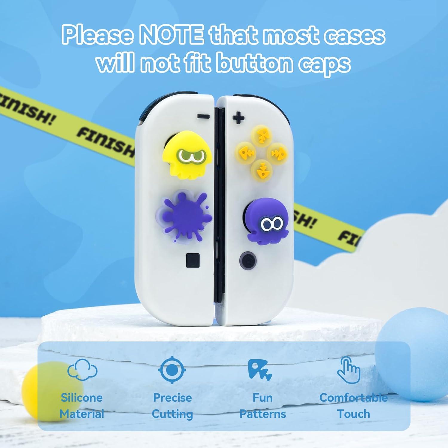 Juego de tapas de botones D-Pad WISHAVEN para Nintendo Switch