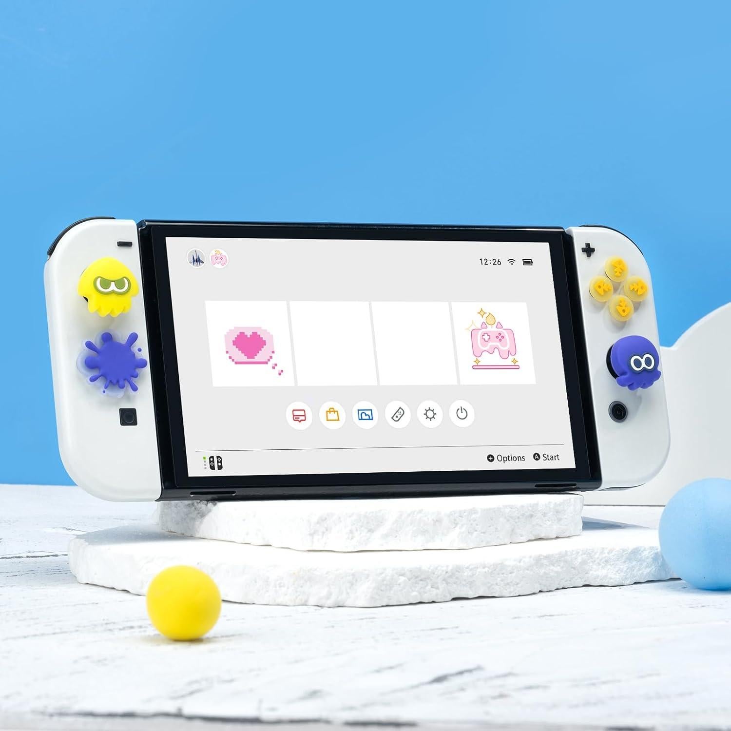 Juego de tapas de botones D-Pad WISHAVEN para Nintendo Switch