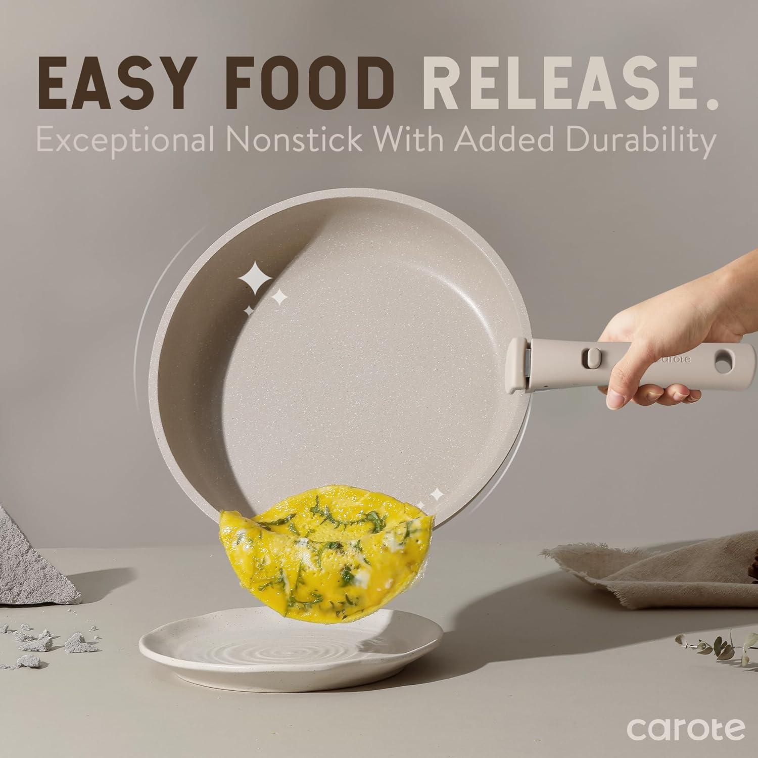 Juego de 15 Piezas de Ollas y Sartenes CAROTE Taupe