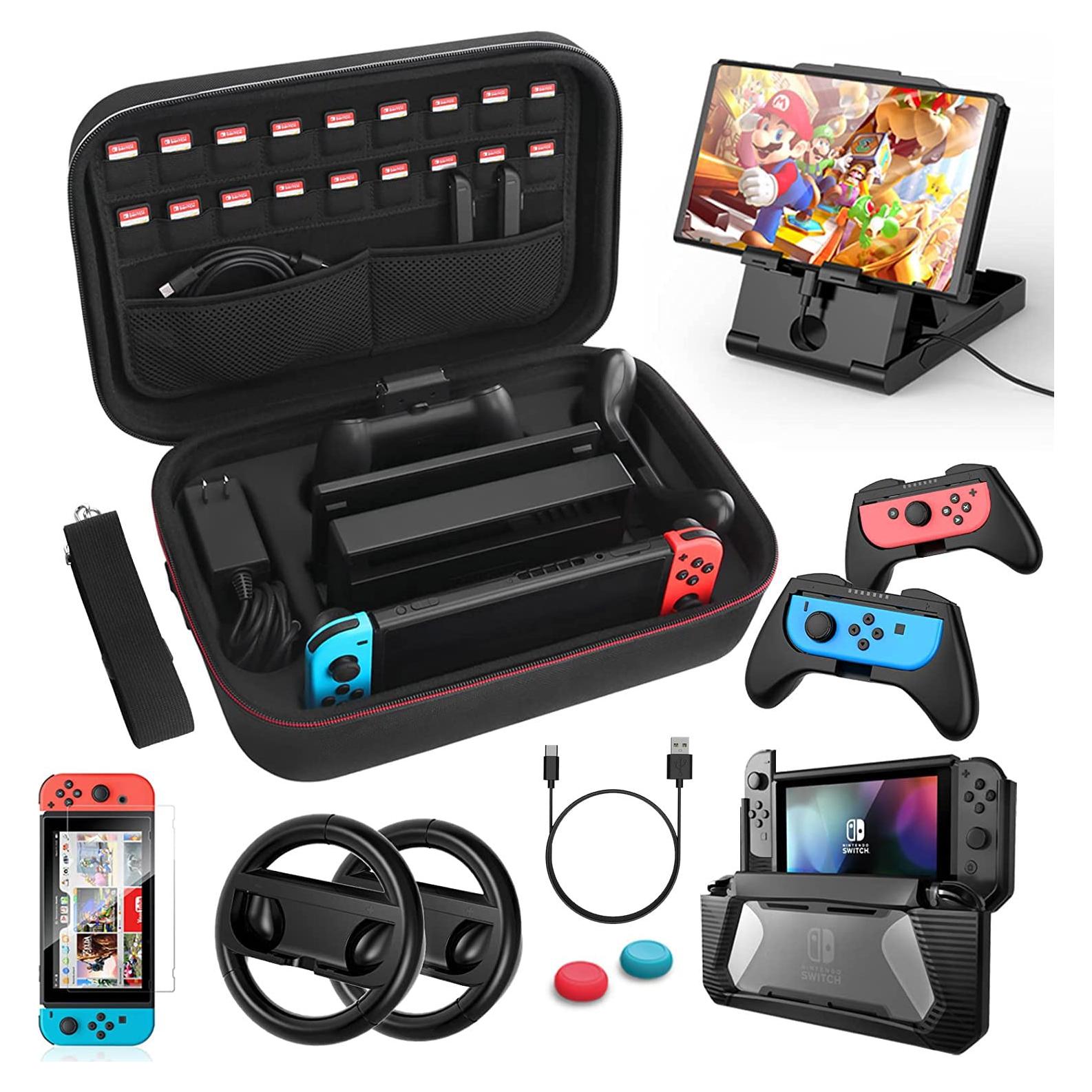 HEYSTOP Kit de Accesorios 12 en 1 para Nintendo Switch