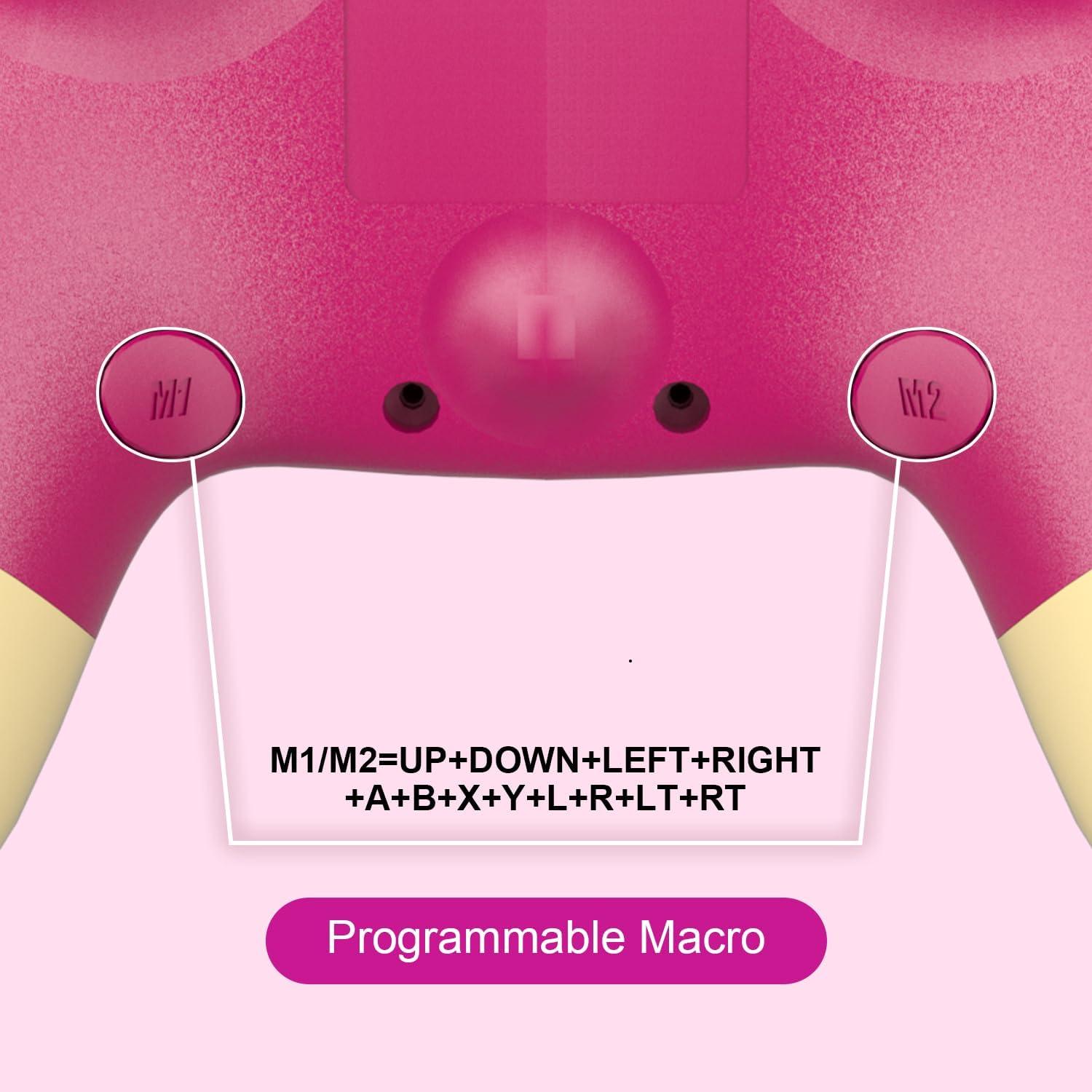 Controlador Pro Inalámbrico Rosa Oso de Fresa para Switch