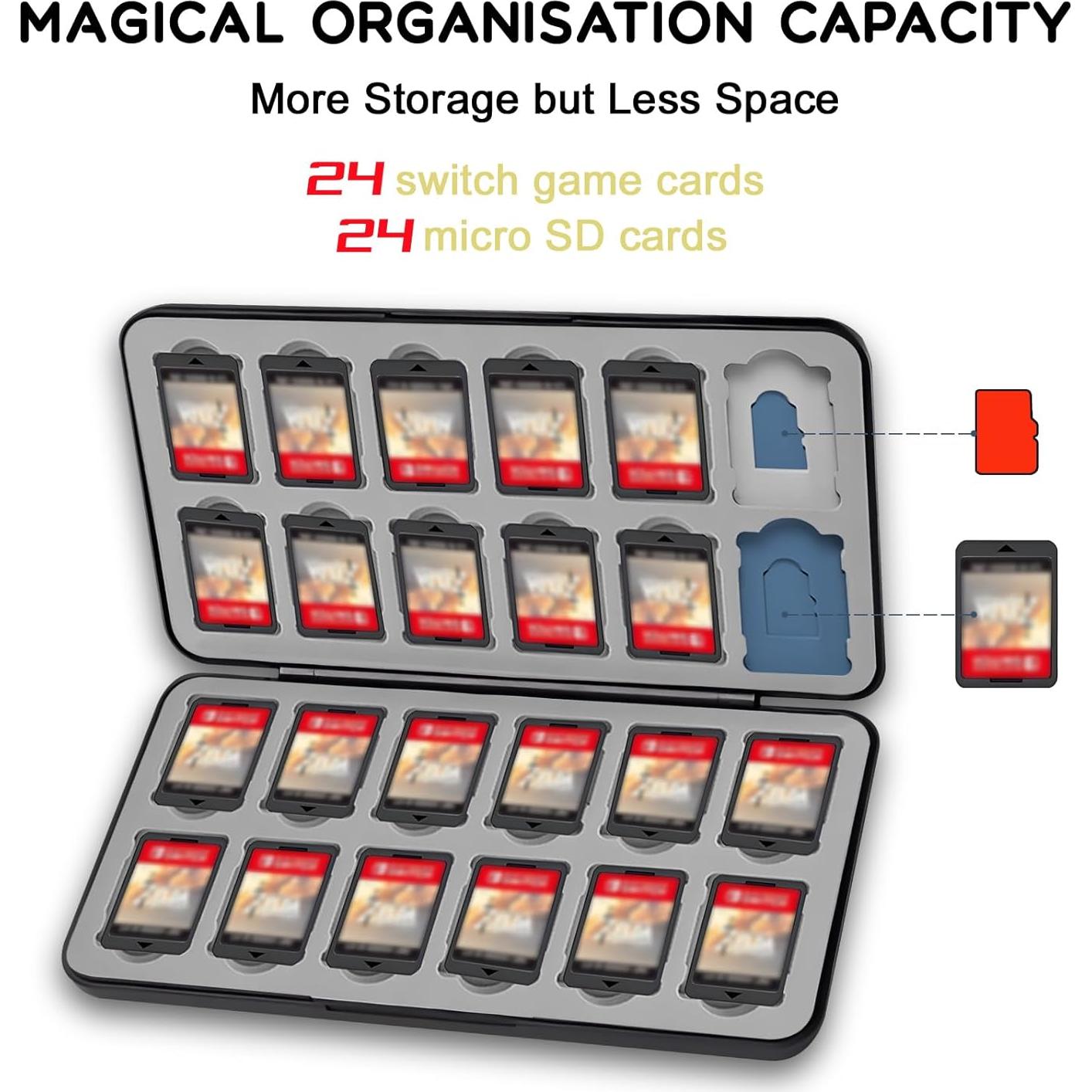 Estuche para Juegos Nintendo Switch AMOACCESSORIES Negro