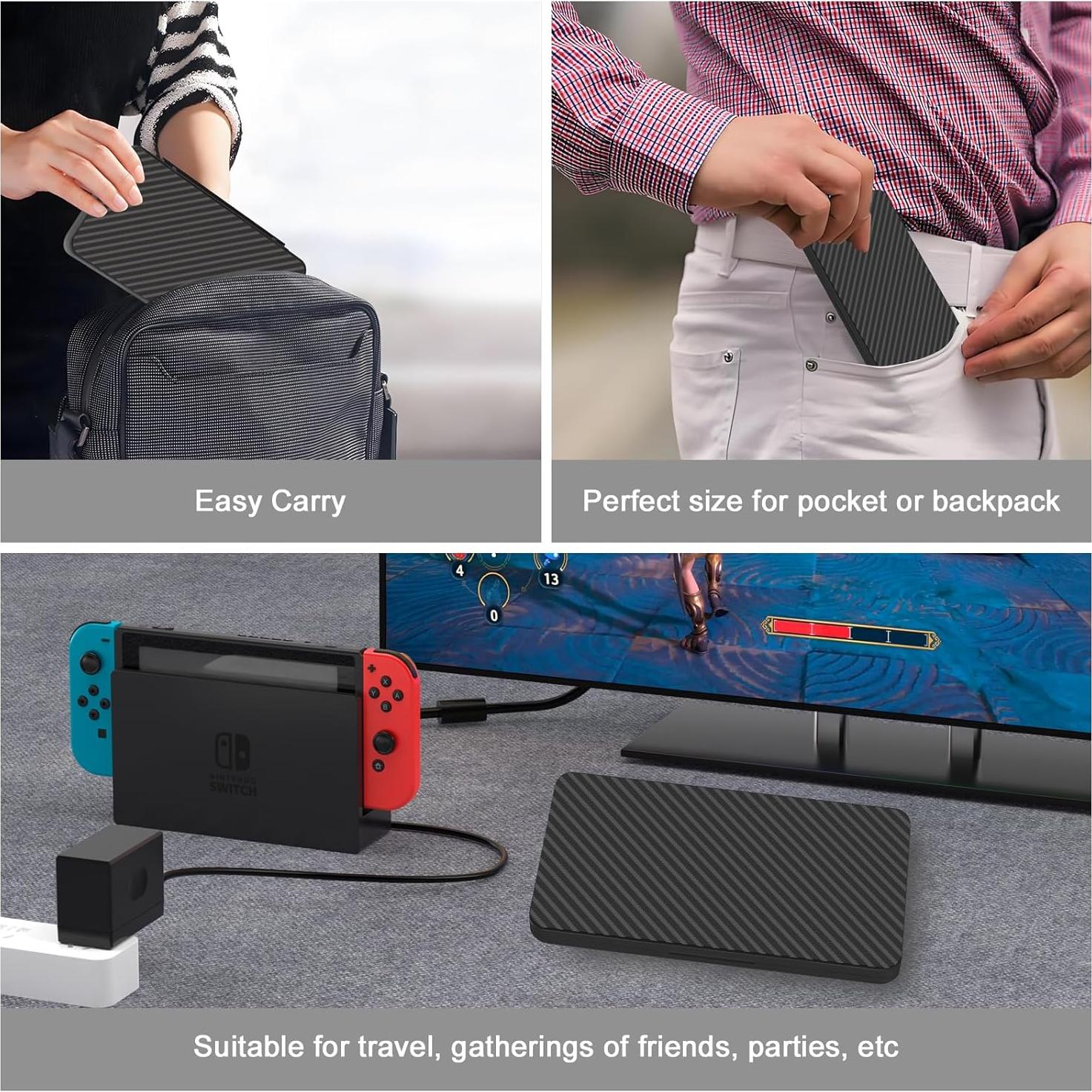 Estuche para Juegos Nintendo Switch AMOACCESSORIES Negro